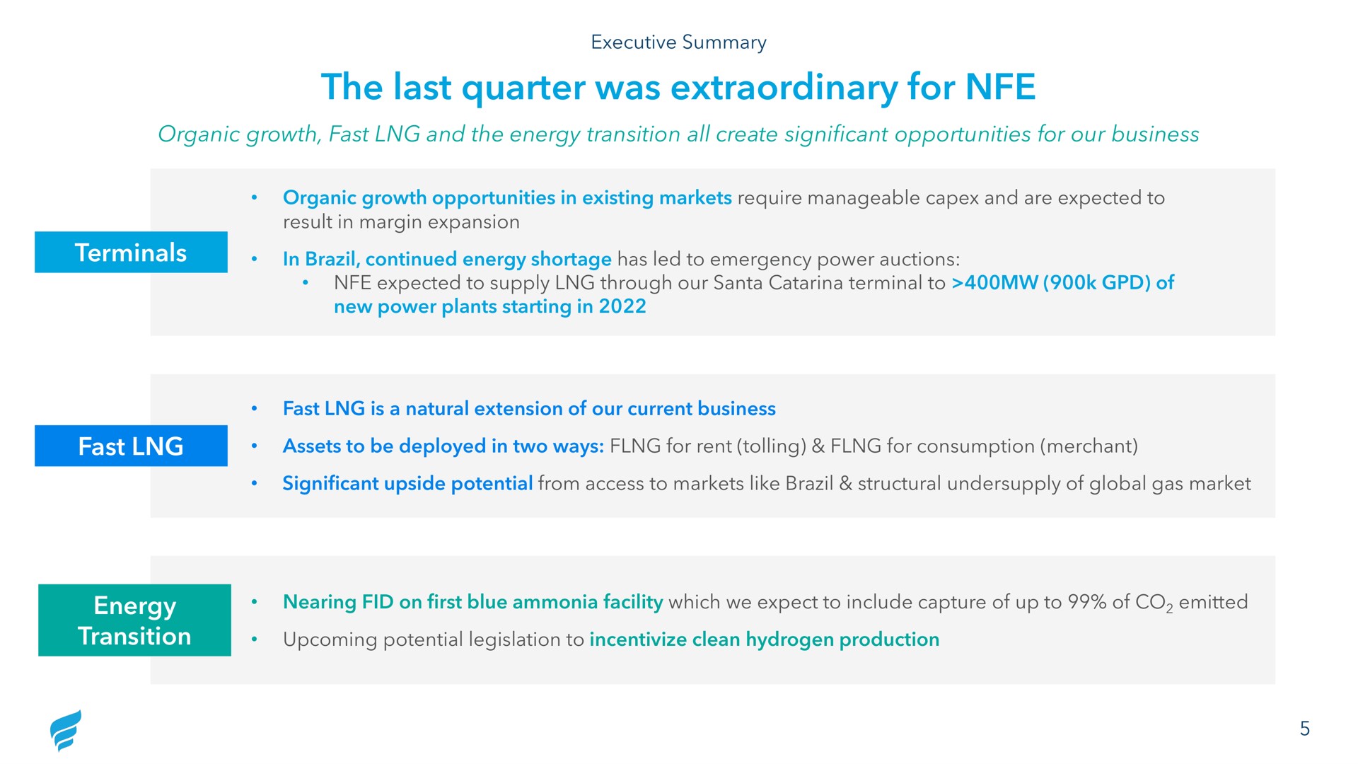the last quarter was extraordinary for i | NewFortress Energy