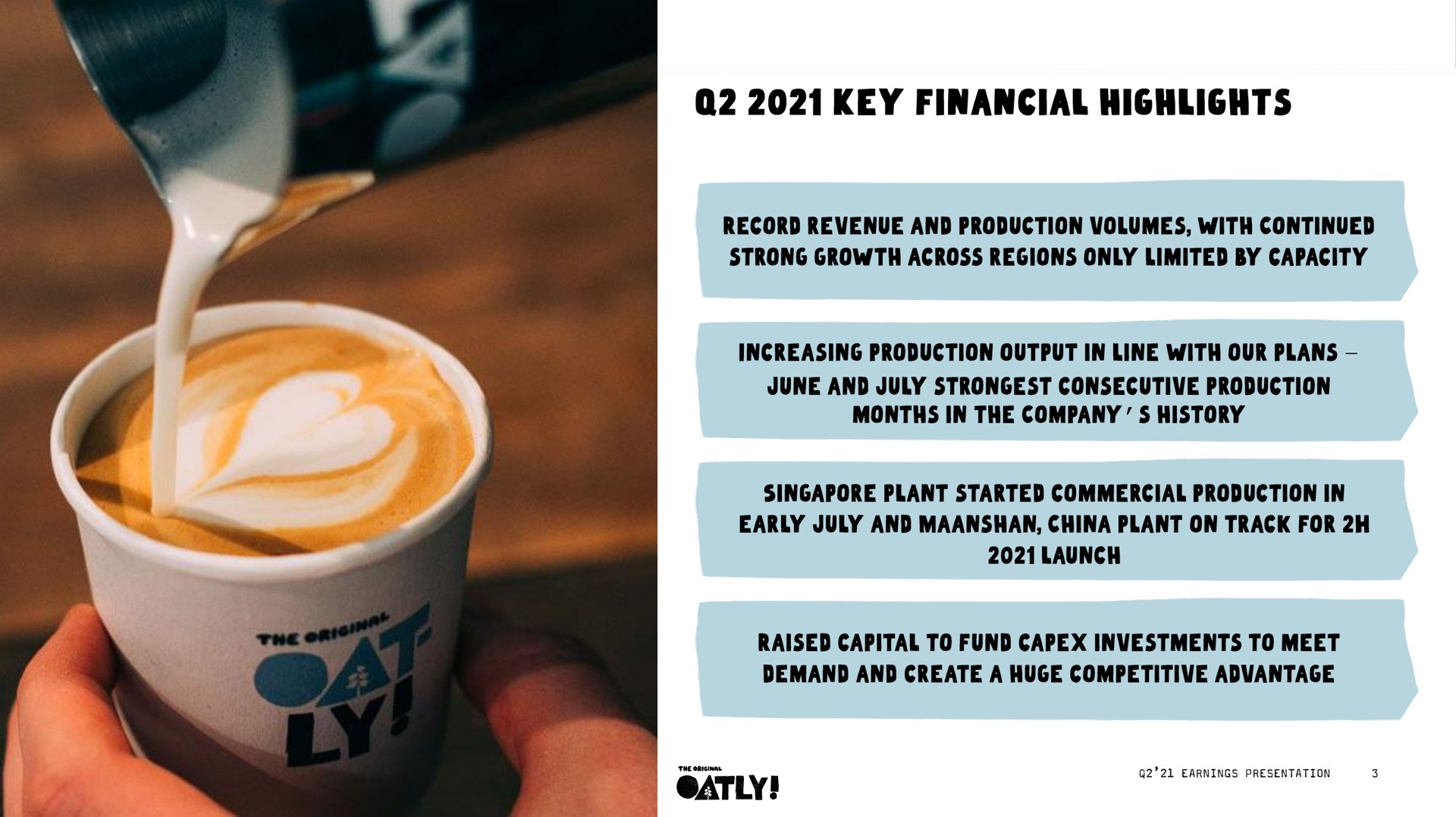 key financial highlights | Oatly