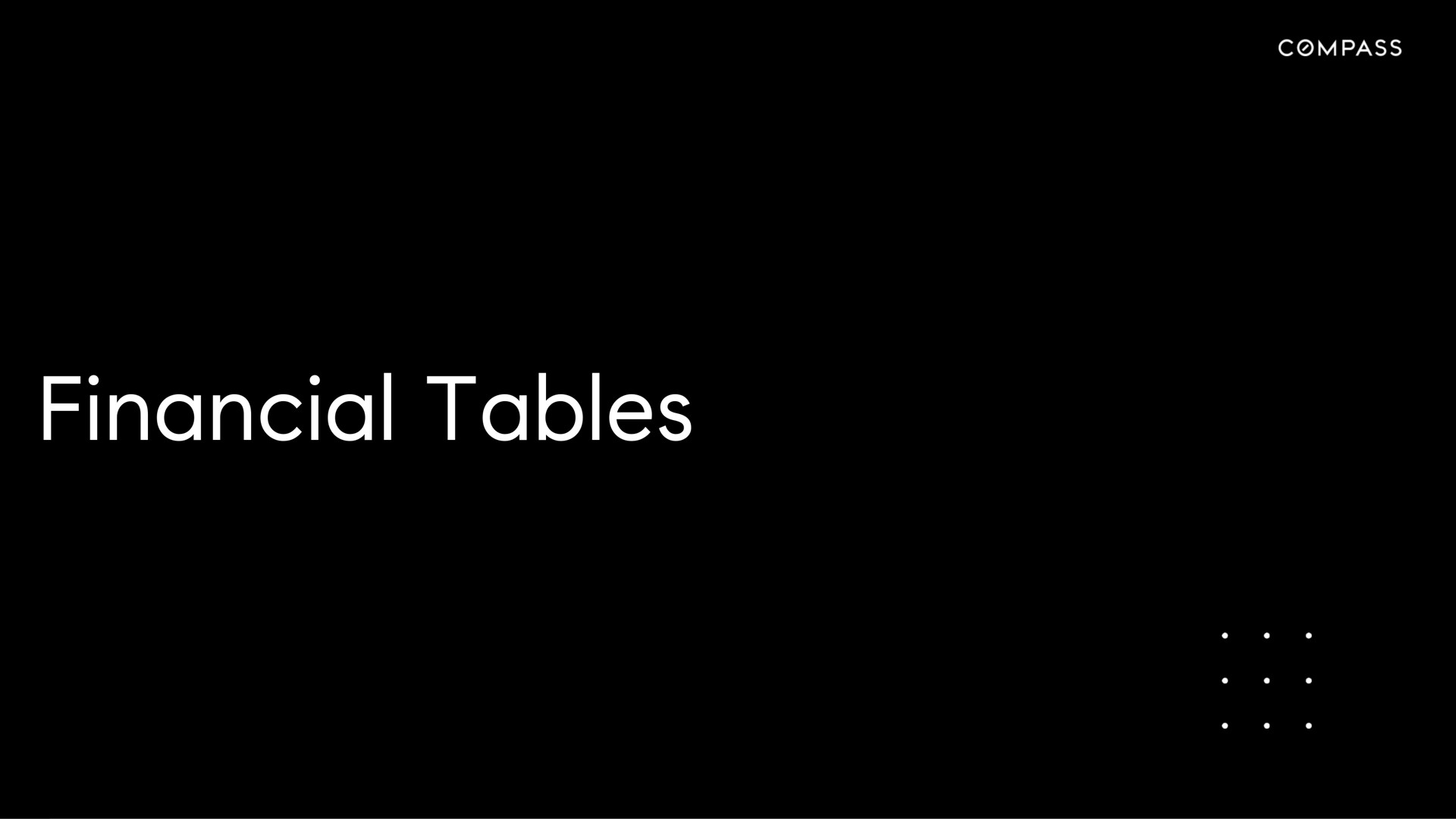 financial tables | Compass