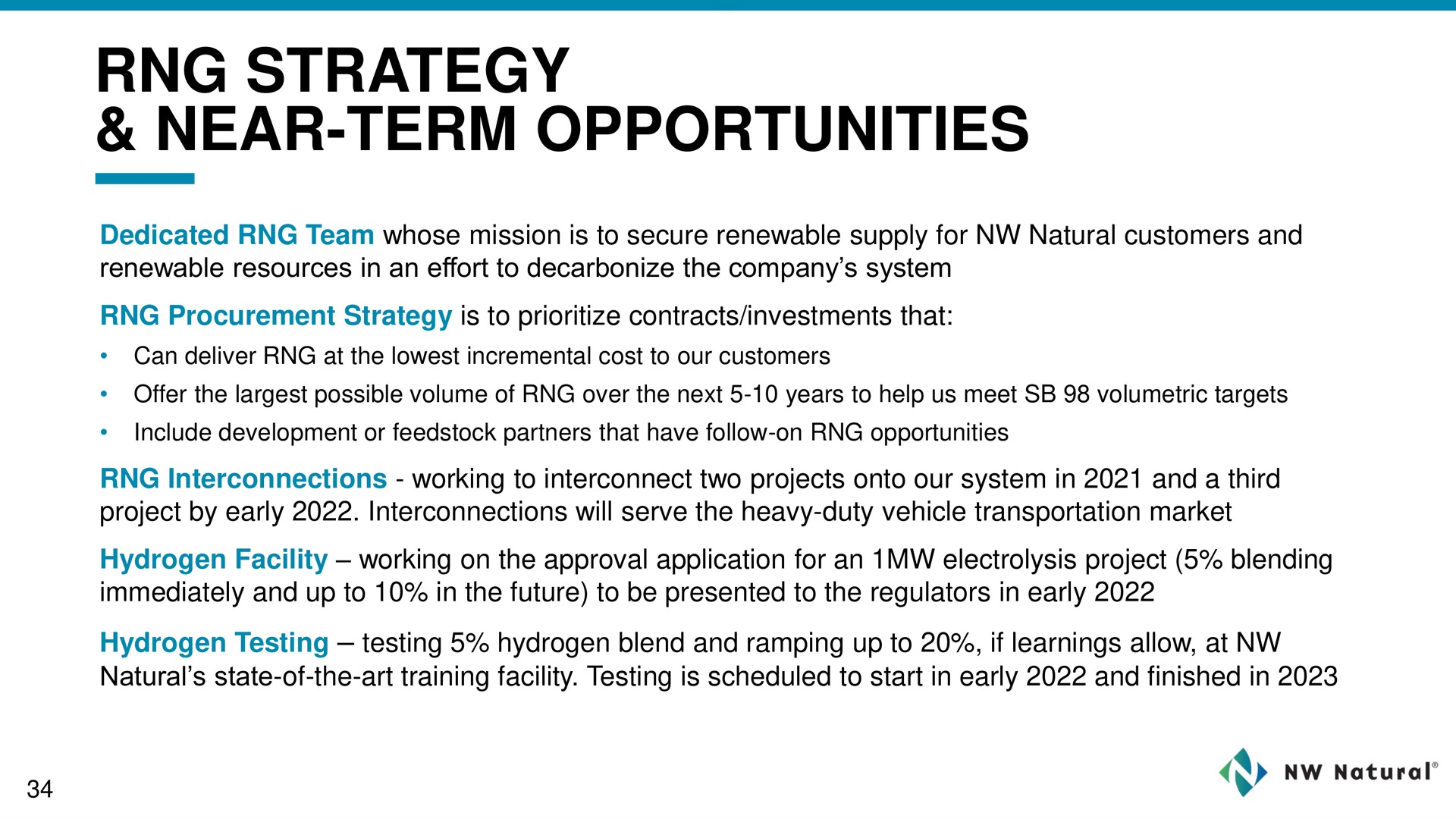 strategy near term opportunities | NW Natural Holdings