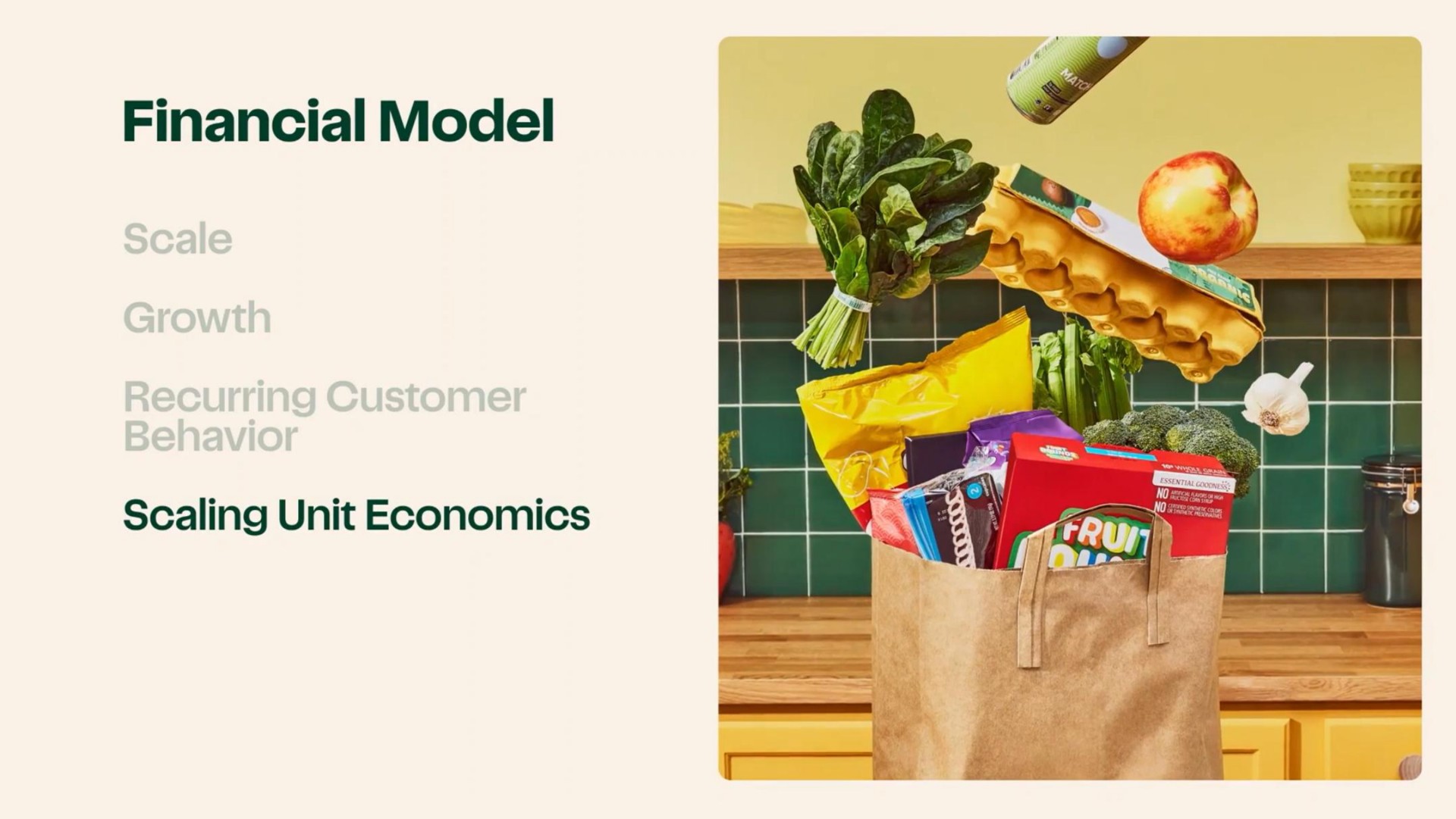 financial model scaling unit economics | Instacart