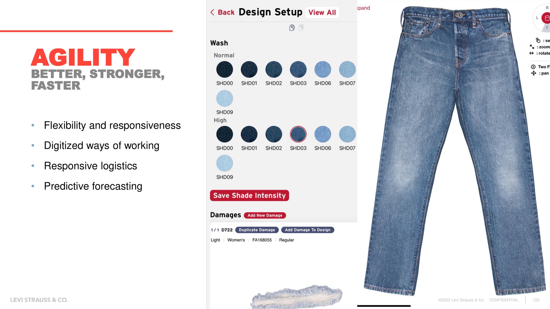 agility better faster back design setup view all flexibility and responsiveness digitized ways of working responsive logistics predictive forecasting fie | Levi Strauss