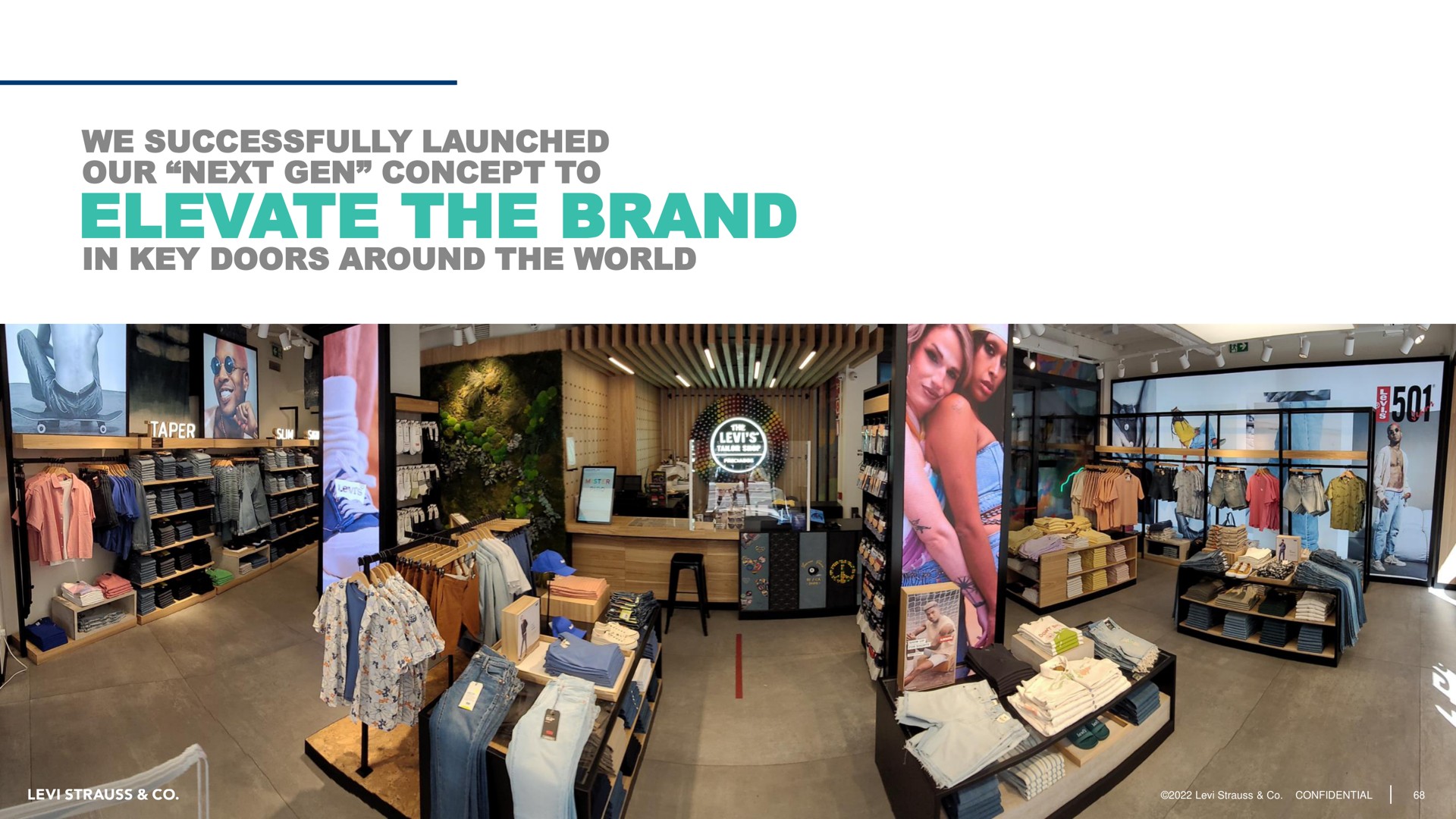 we successfully launched our next gen concept to elevate the brand in key doors around the world a | Levi Strauss