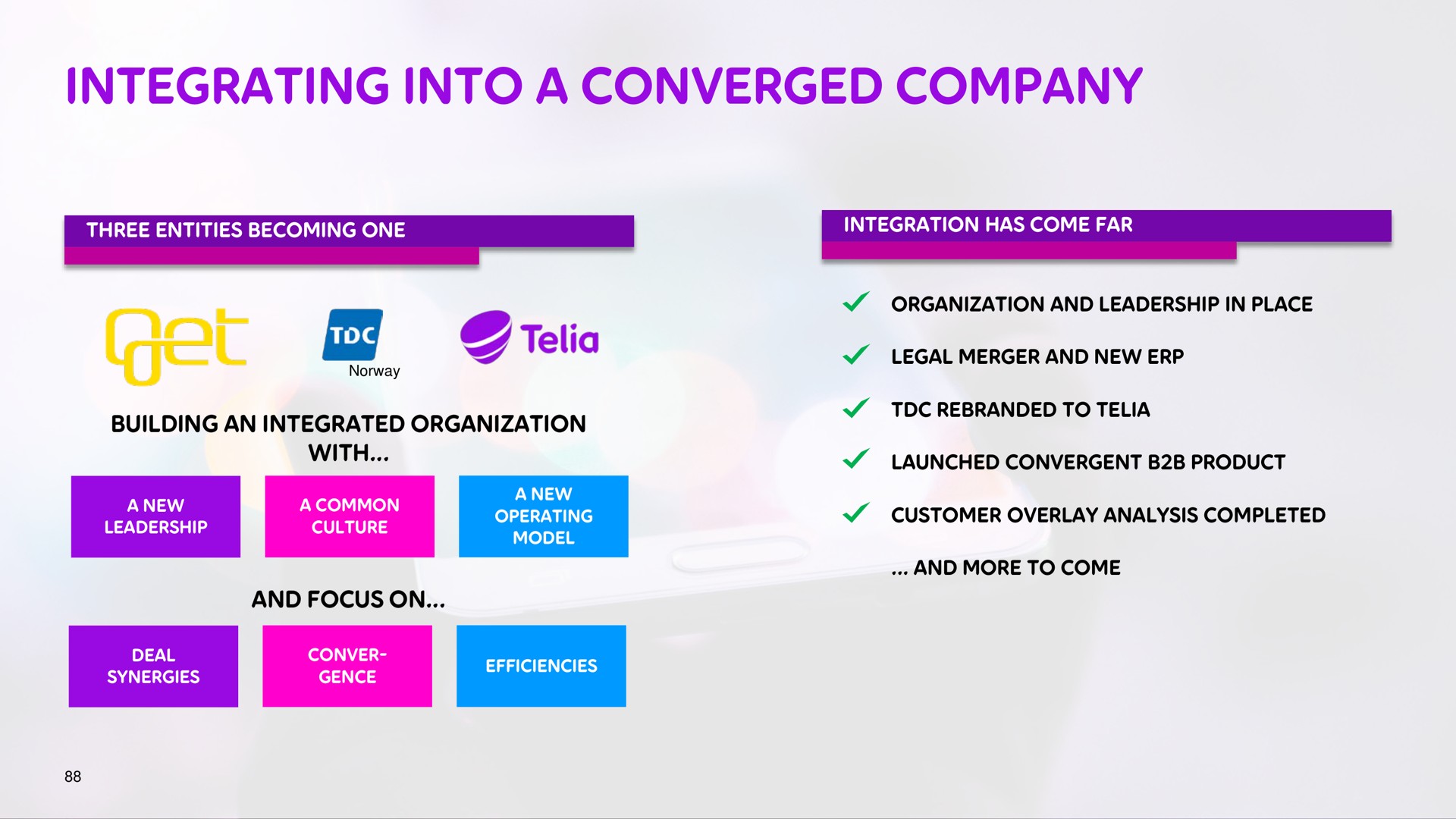 integrating into a converged company | Telia Company