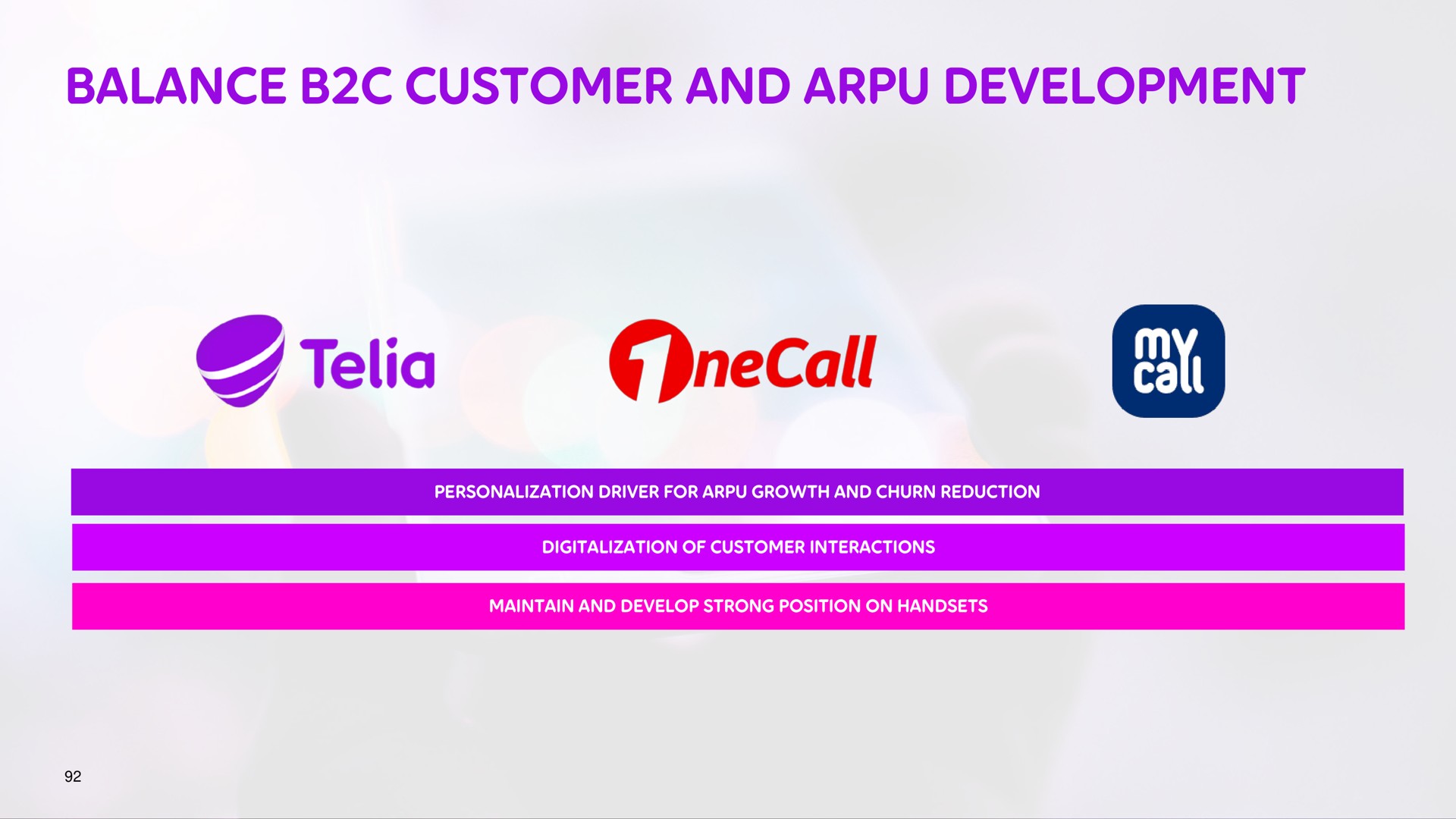 balance customer and development | Telia Company