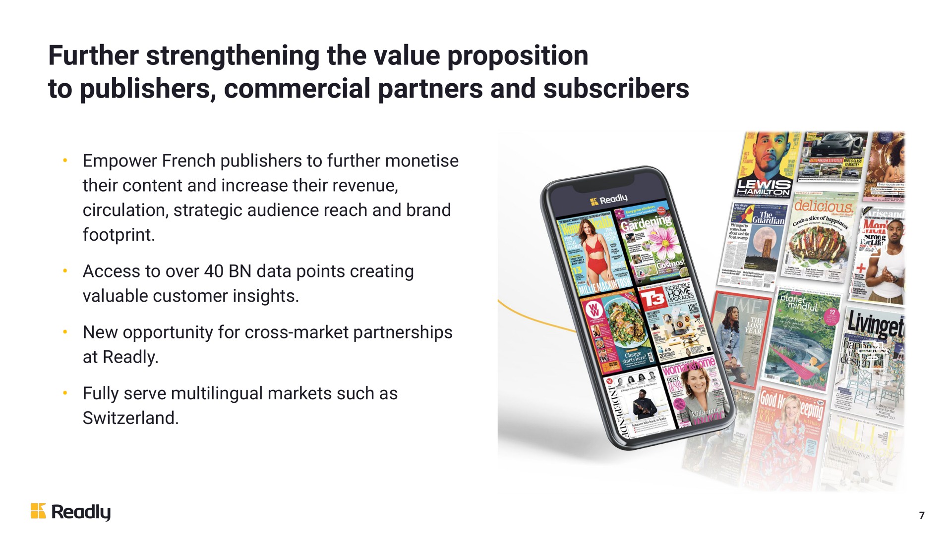 further strengthening the value proposition to publishers commercial partners and subscribers | Readly