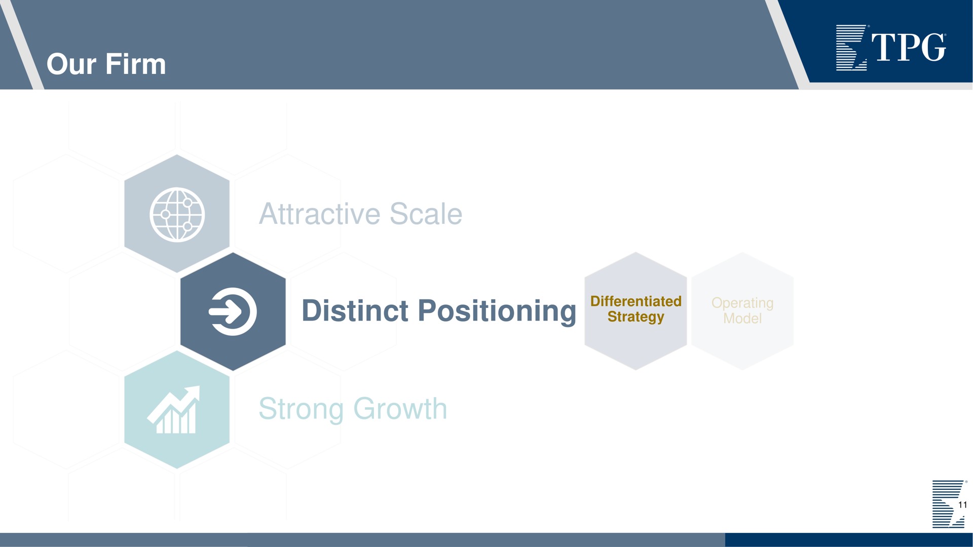 our firm attractive scale distinct positioning differentiated strong growth | TPG