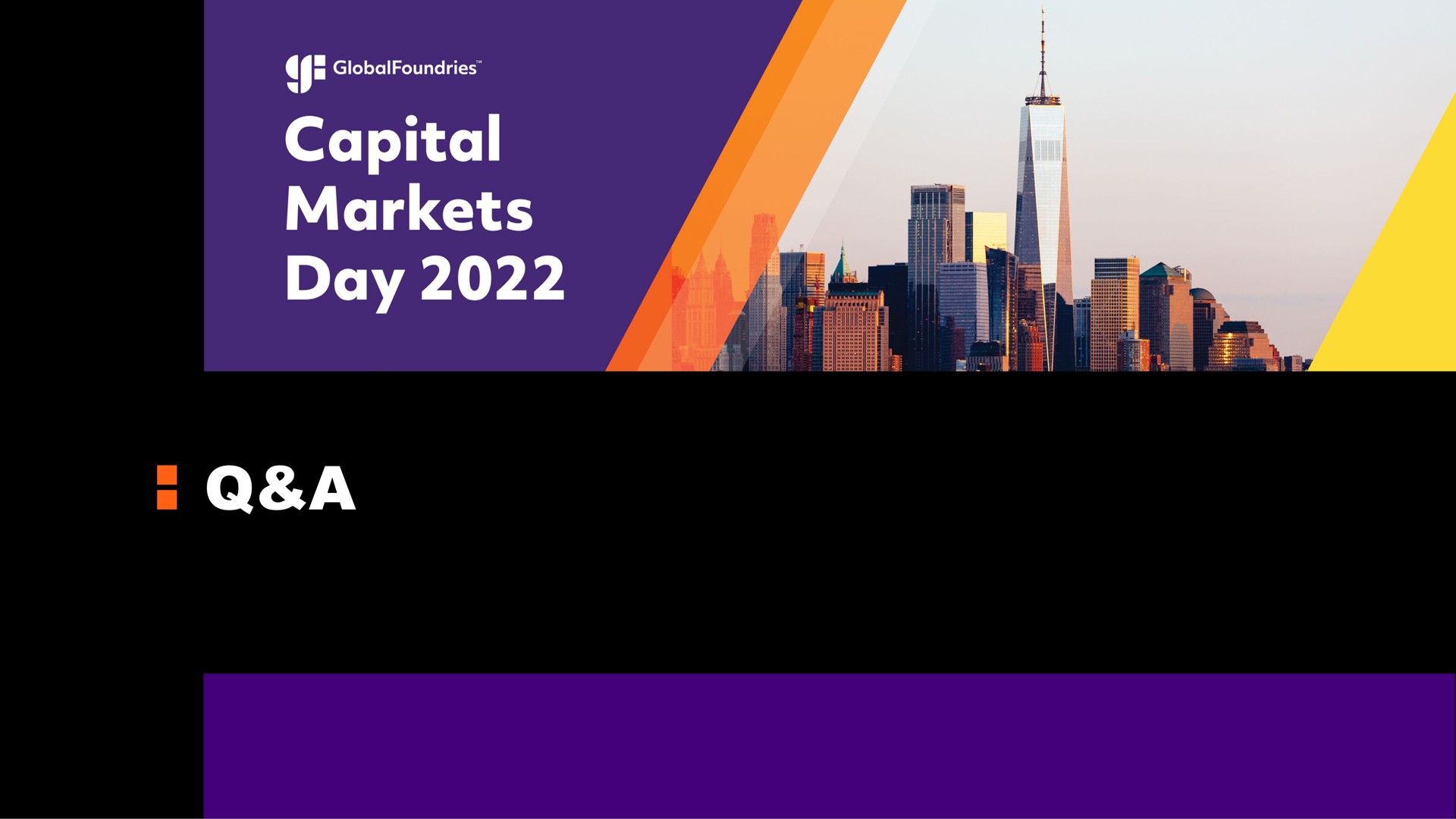 a capital markets day | GlobalFoundries