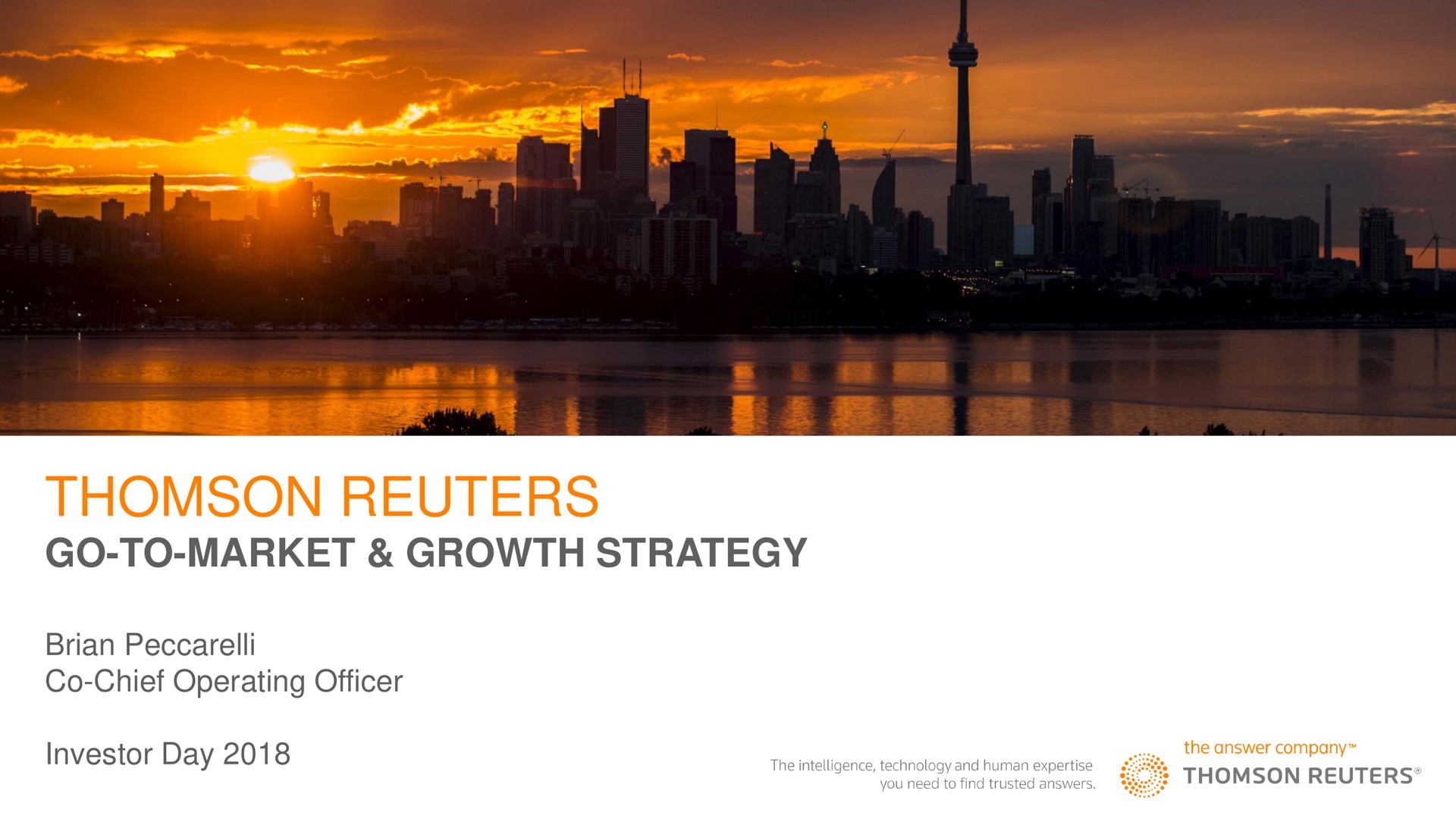 go to market growth strategy chief operating officer investor day | Thomson Reuters