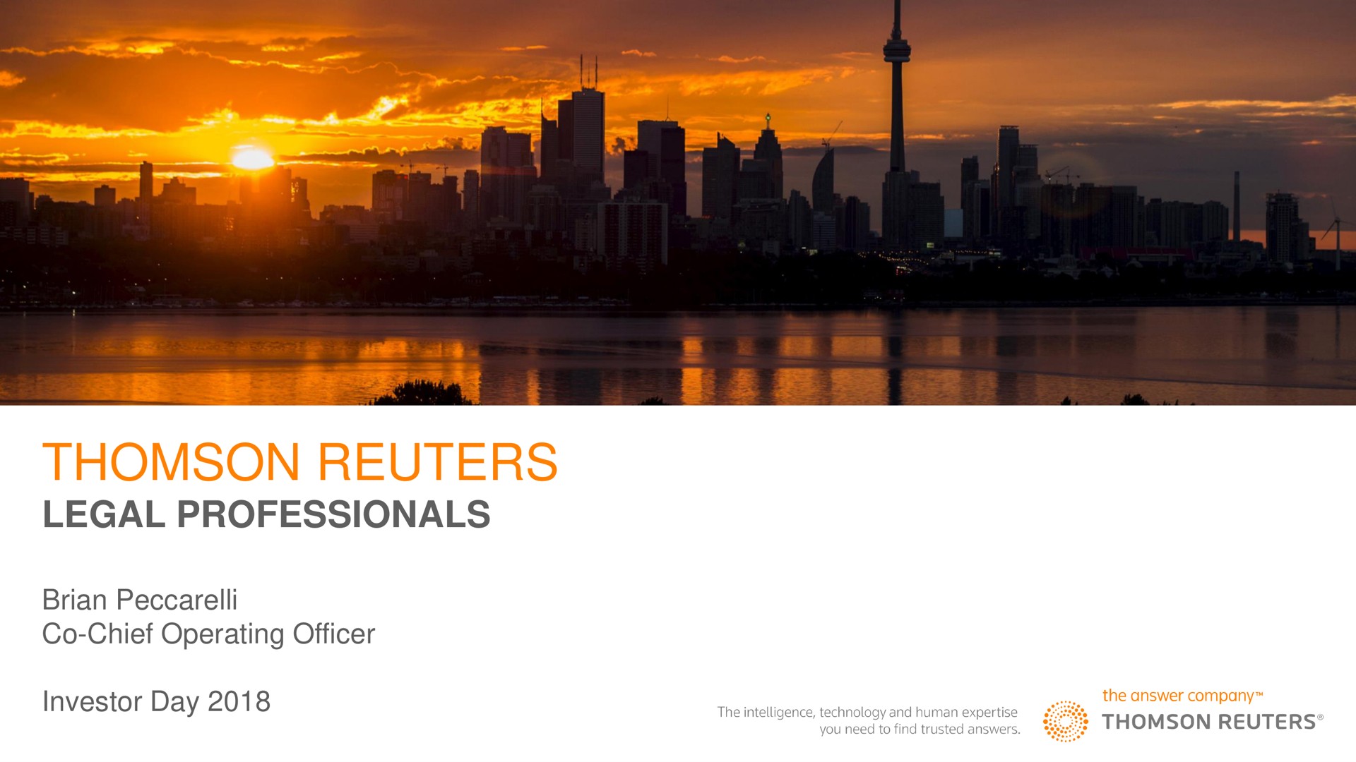 legal professionals chief operating officer investor day | Thomson Reuters