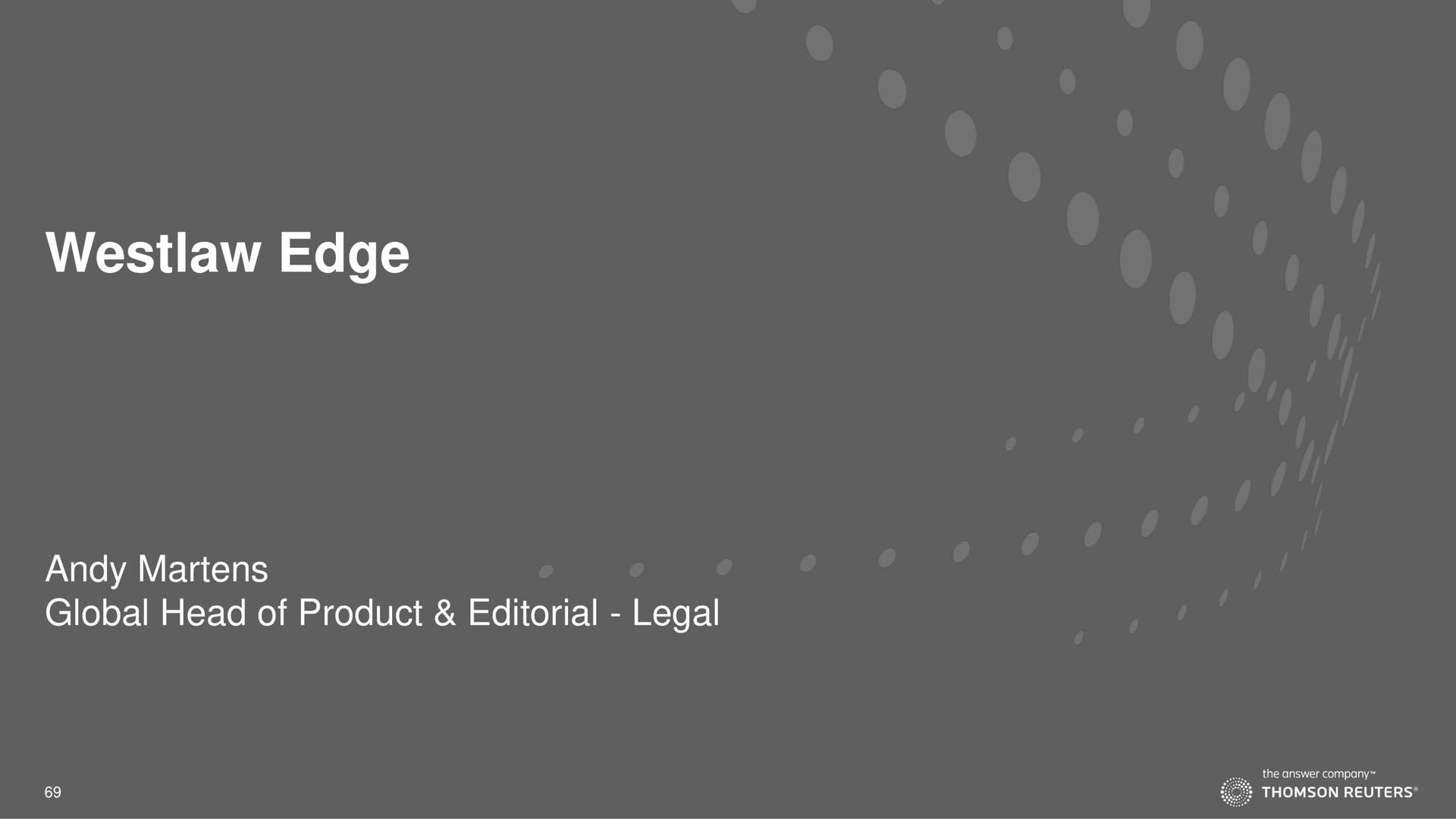 edge martens global head of product editorial legal | Thomson Reuters