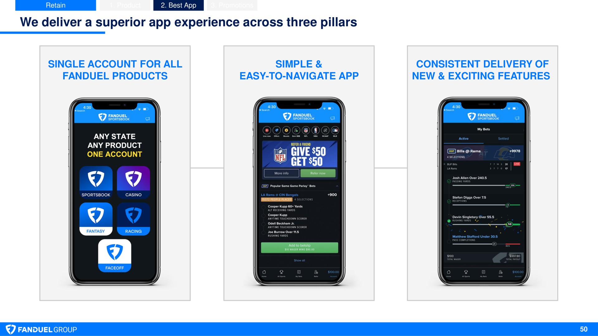 we deliver a superior experience across three pillars get | Flutter