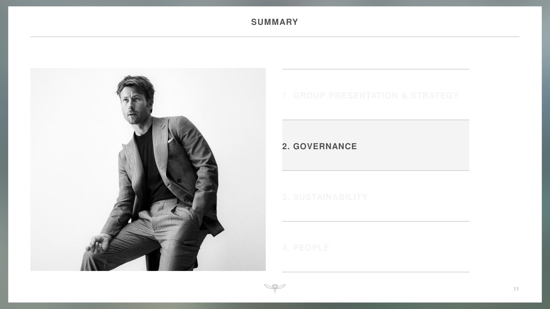 summary group presentation strategy governance people | Kering