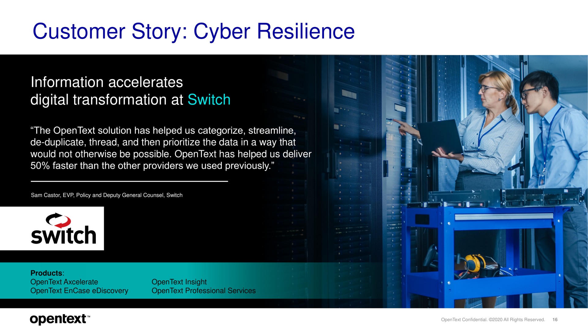 customer story resilience switch | OpenText