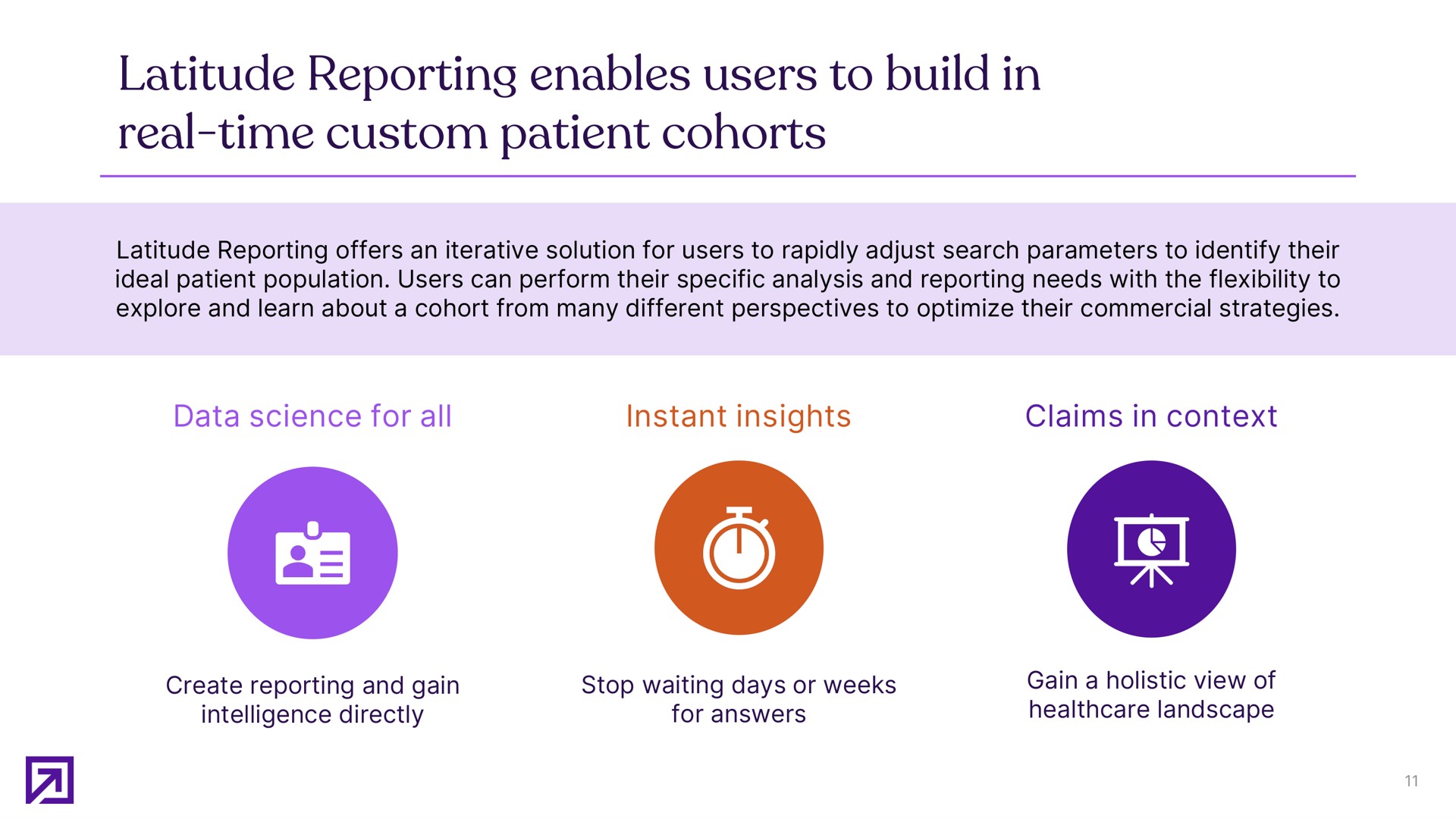 latitude reporting enables users to build in real time custom patient cohorts | Definitive Healthcare