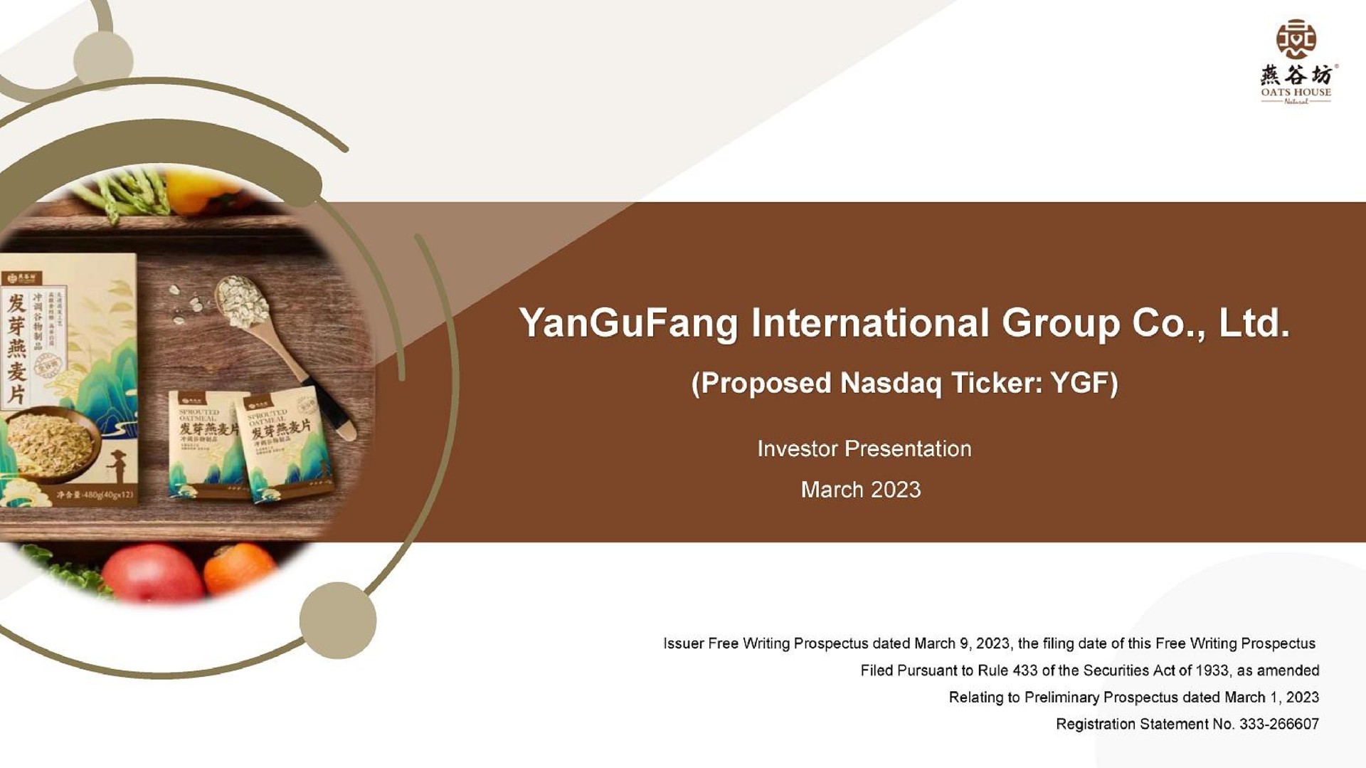  | YanGuFang International Group