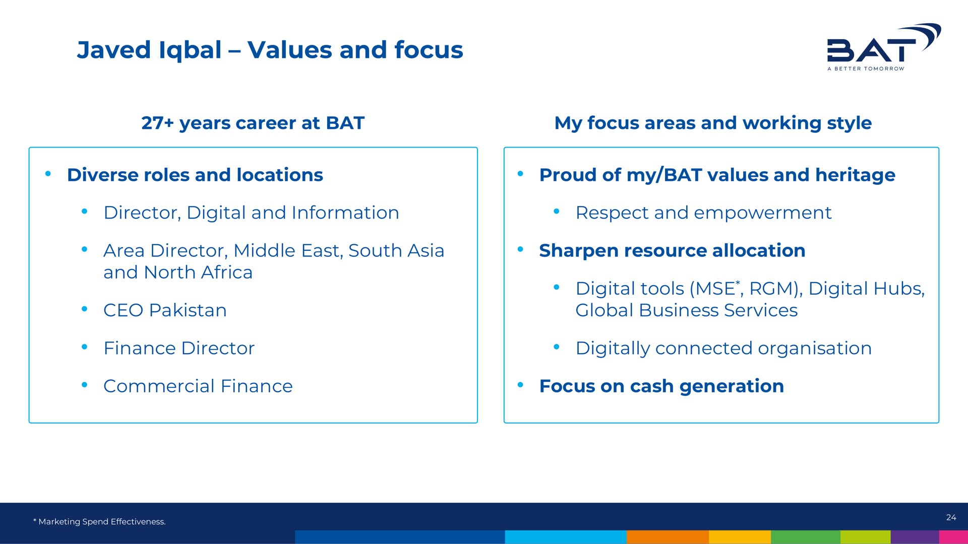 values and focus | BAT