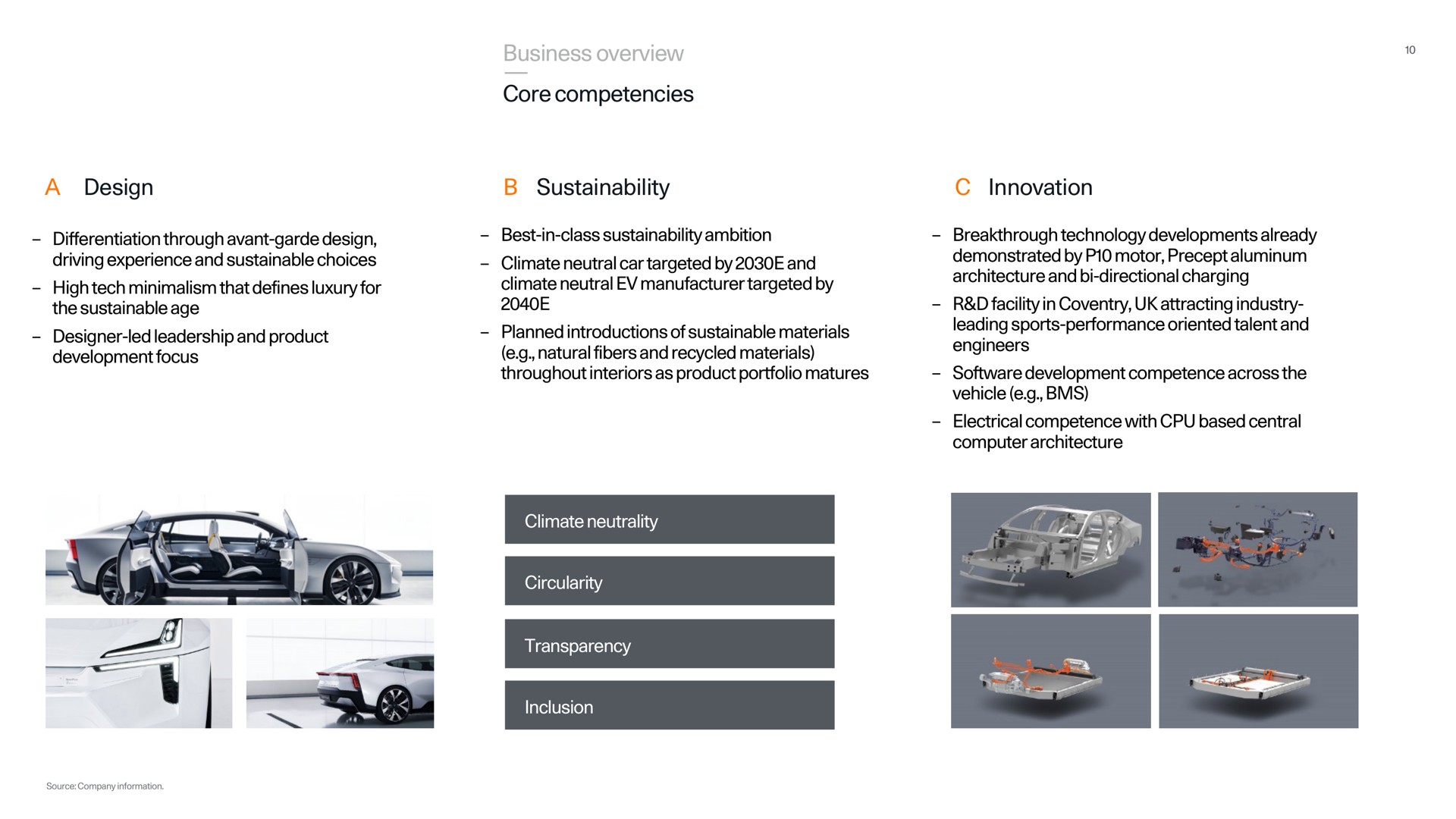 business overview core competencies a design innovation | Polestar