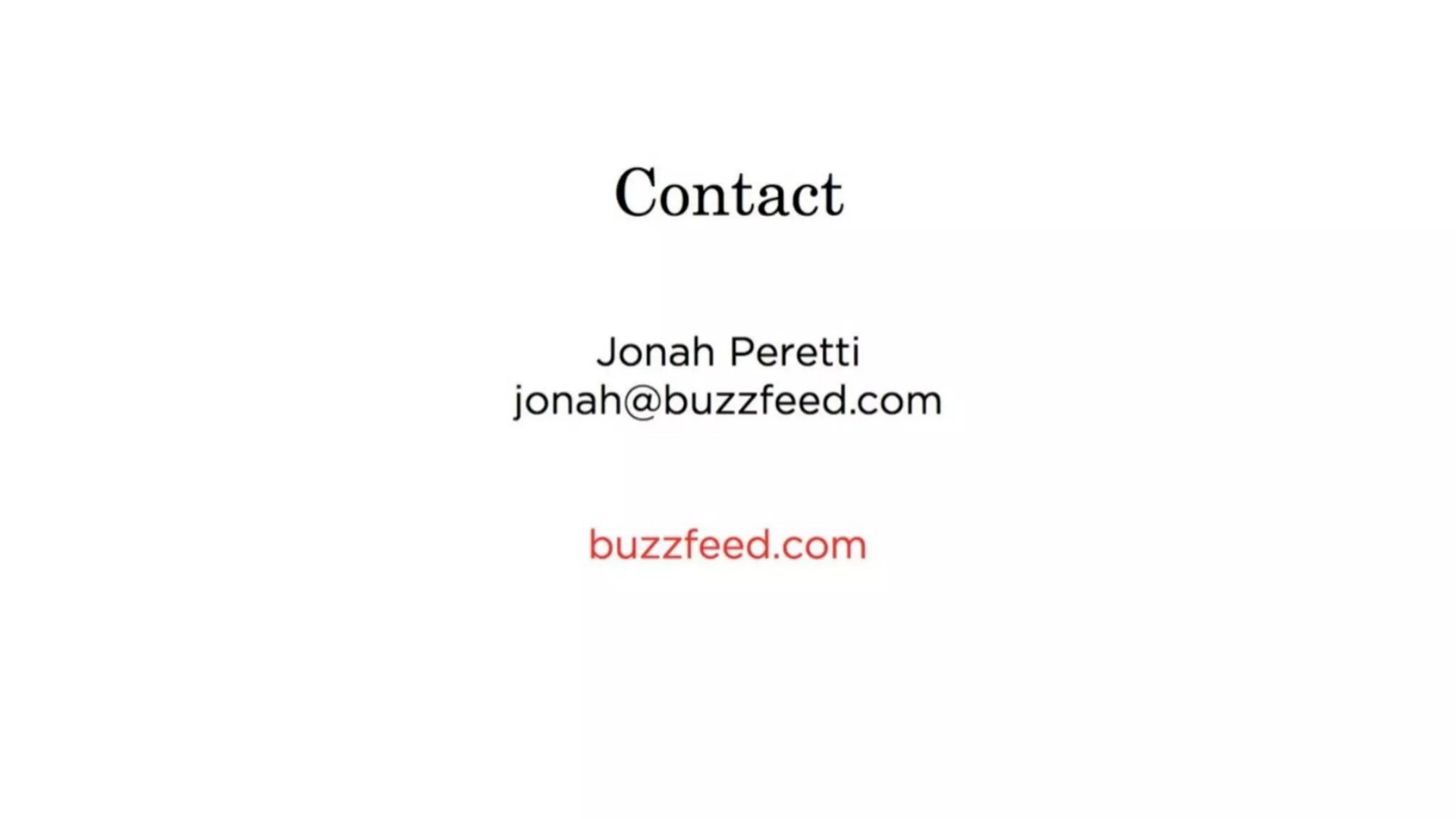 contact | BuzzFeed