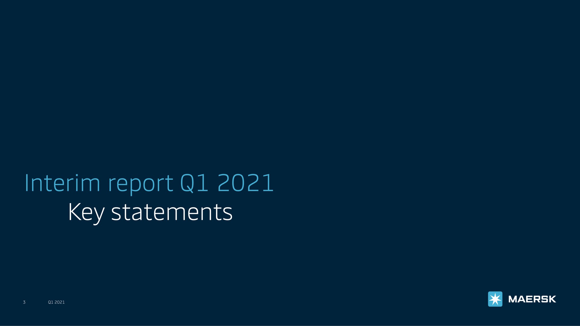 interim report key statements am | Maersk