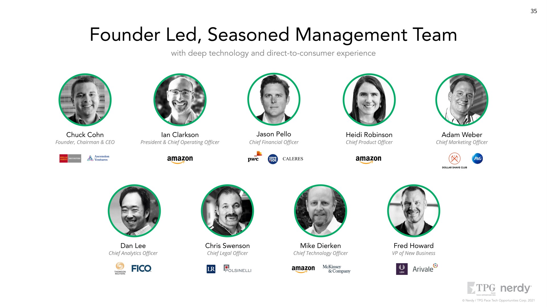 founder led seasoned management team with deep technology and direct to consumer experience chuck weber dan lee mike | Nerdy