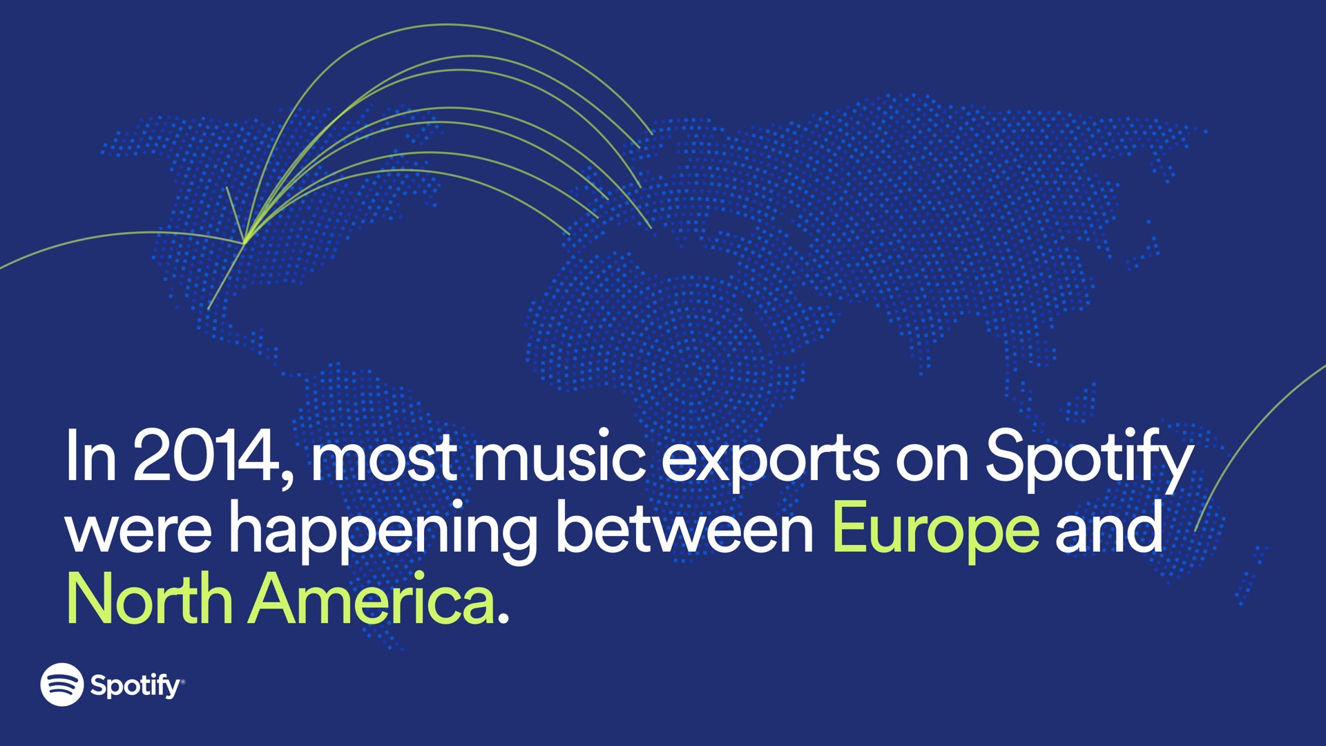 in most music exports on were happening between and north | Spotify
