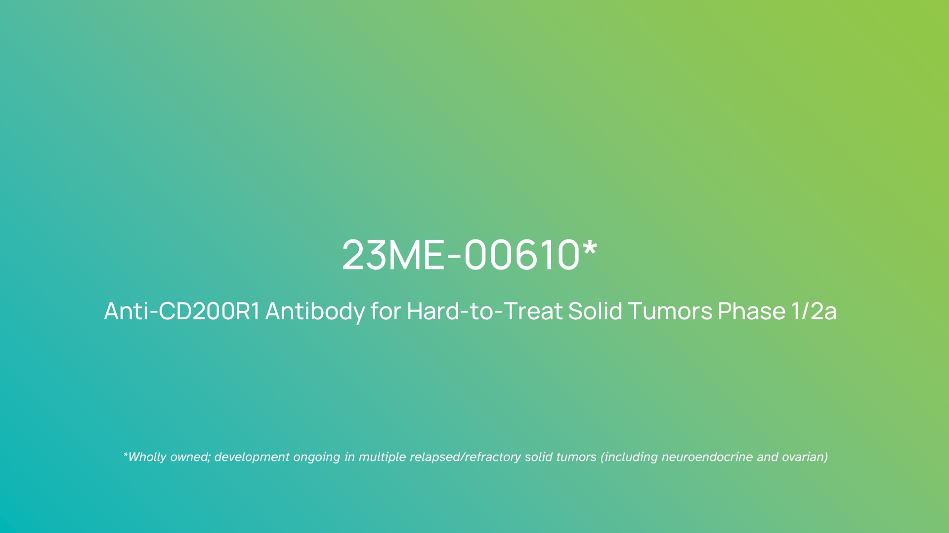 me anti antibody for hard to treat solid tumors phase a me | 23andMe