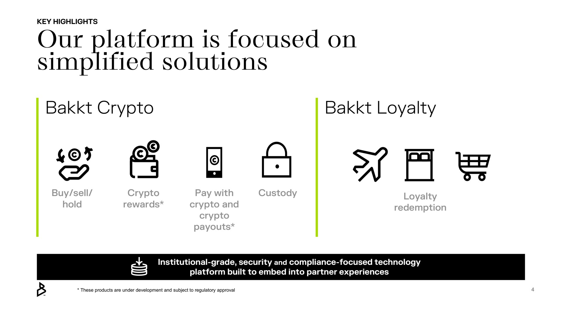 our platform is focused on simplified solutions loyalty if | Bakkt