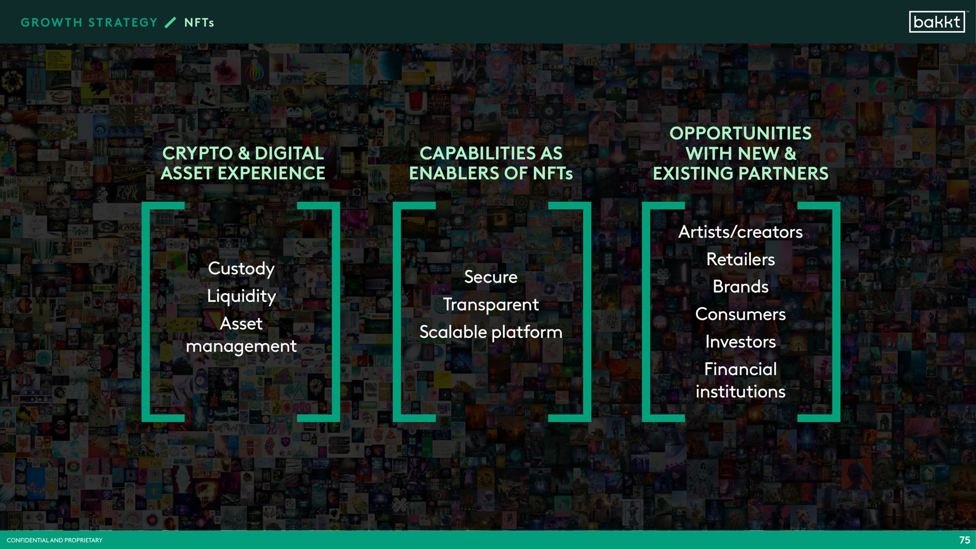 the future of digital asset experience capabilities as of custody liquidity asset management secure transparent scalable platform opportunities with new existing partners artists creators retailers brands consumers investors financial institutions | Bakkt