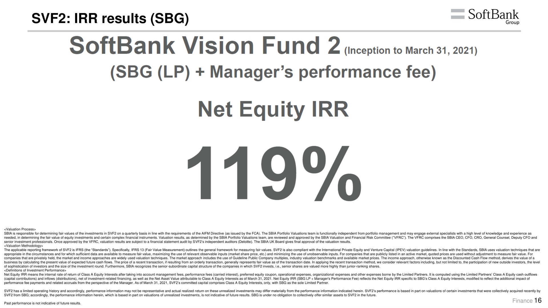 results vision fund inception to march manager performance fee net equity | SoftBank