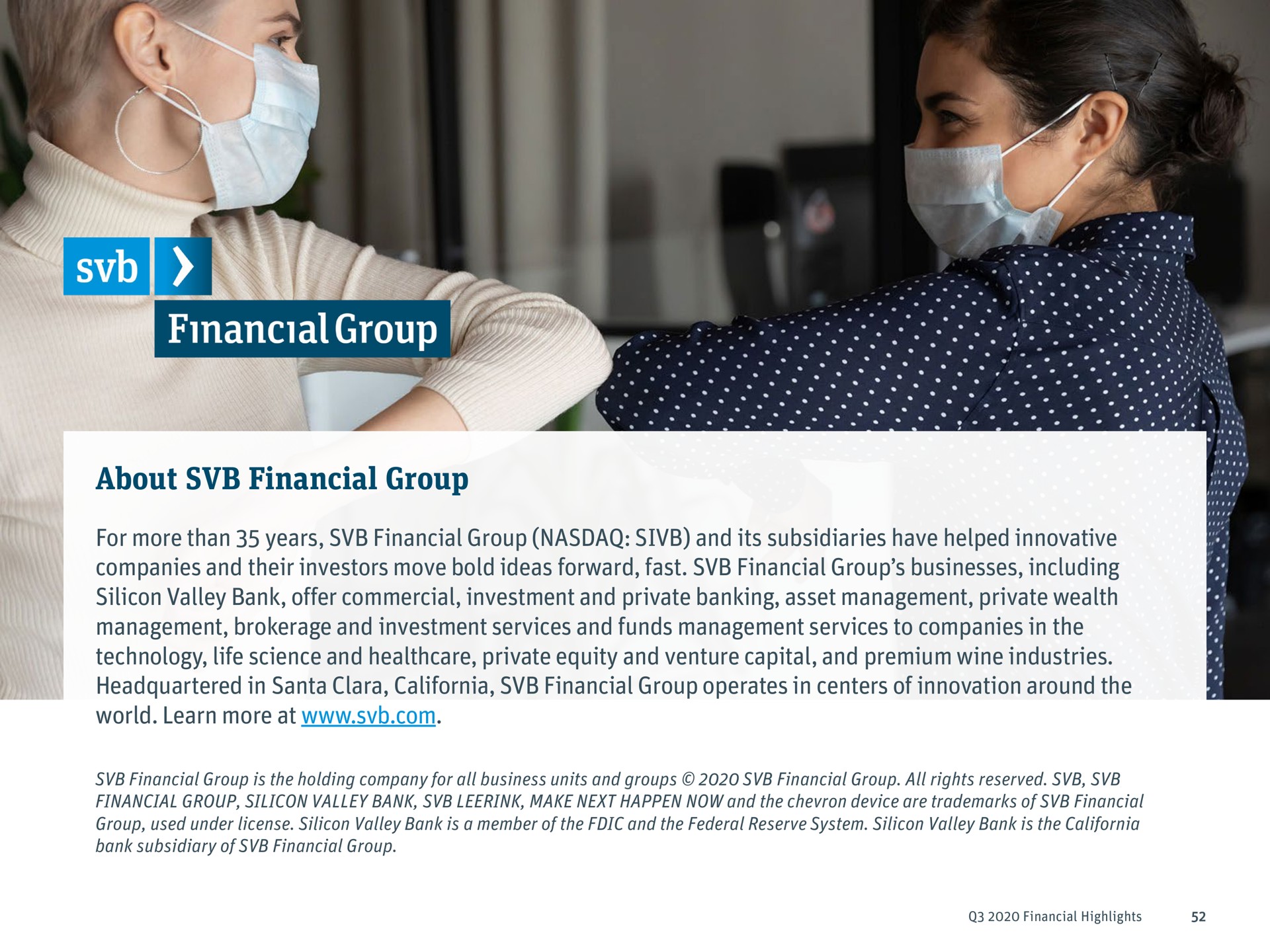 about financial group a | Silicon Valley Bank