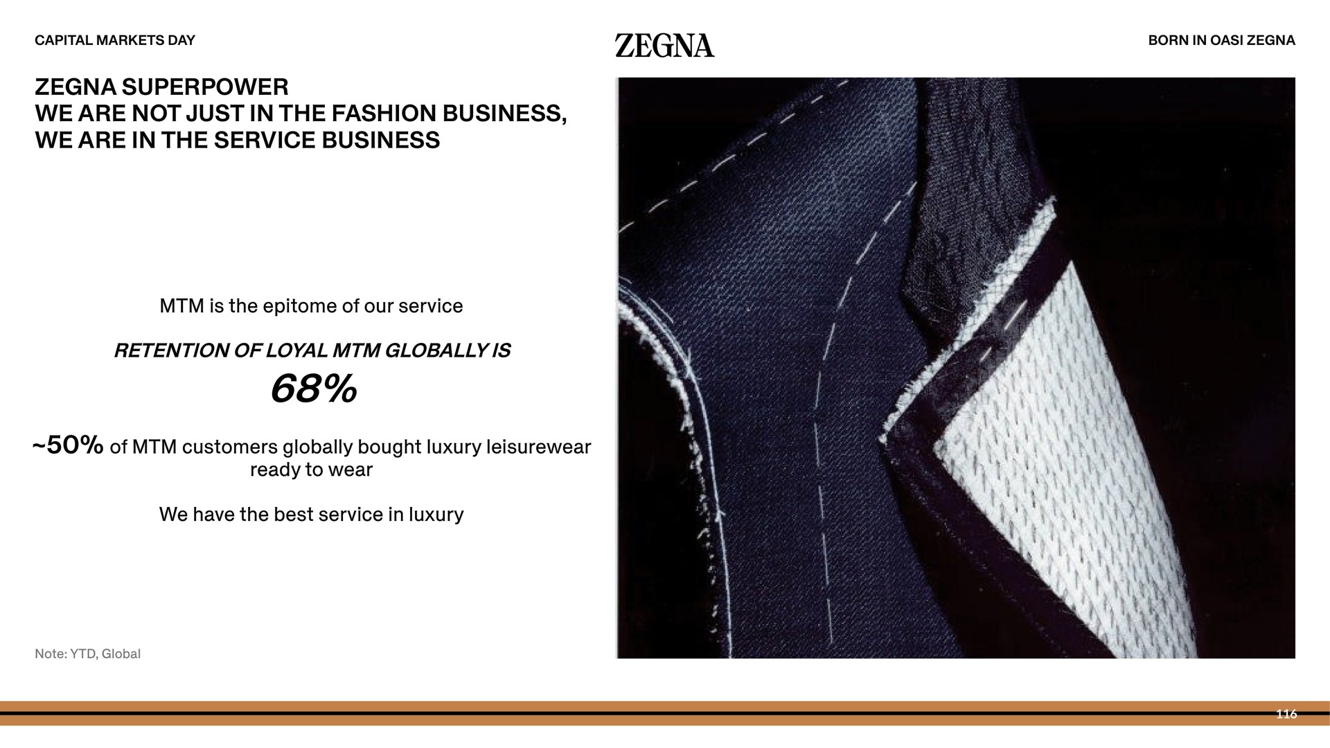 superpower we are not just in the fashion business we are in the service business of customers globally bought luxury | Zegna