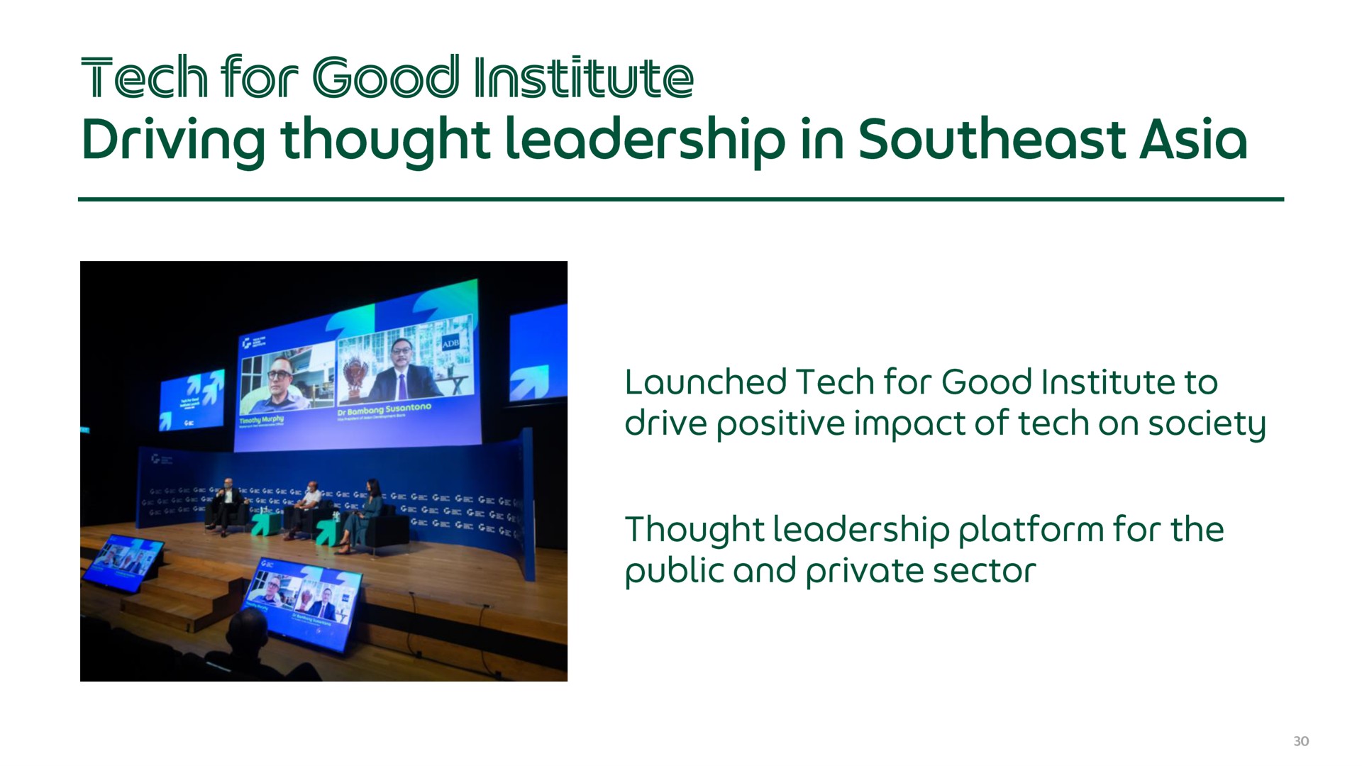 tech for good institute driving thought leadership in southeast | Grab