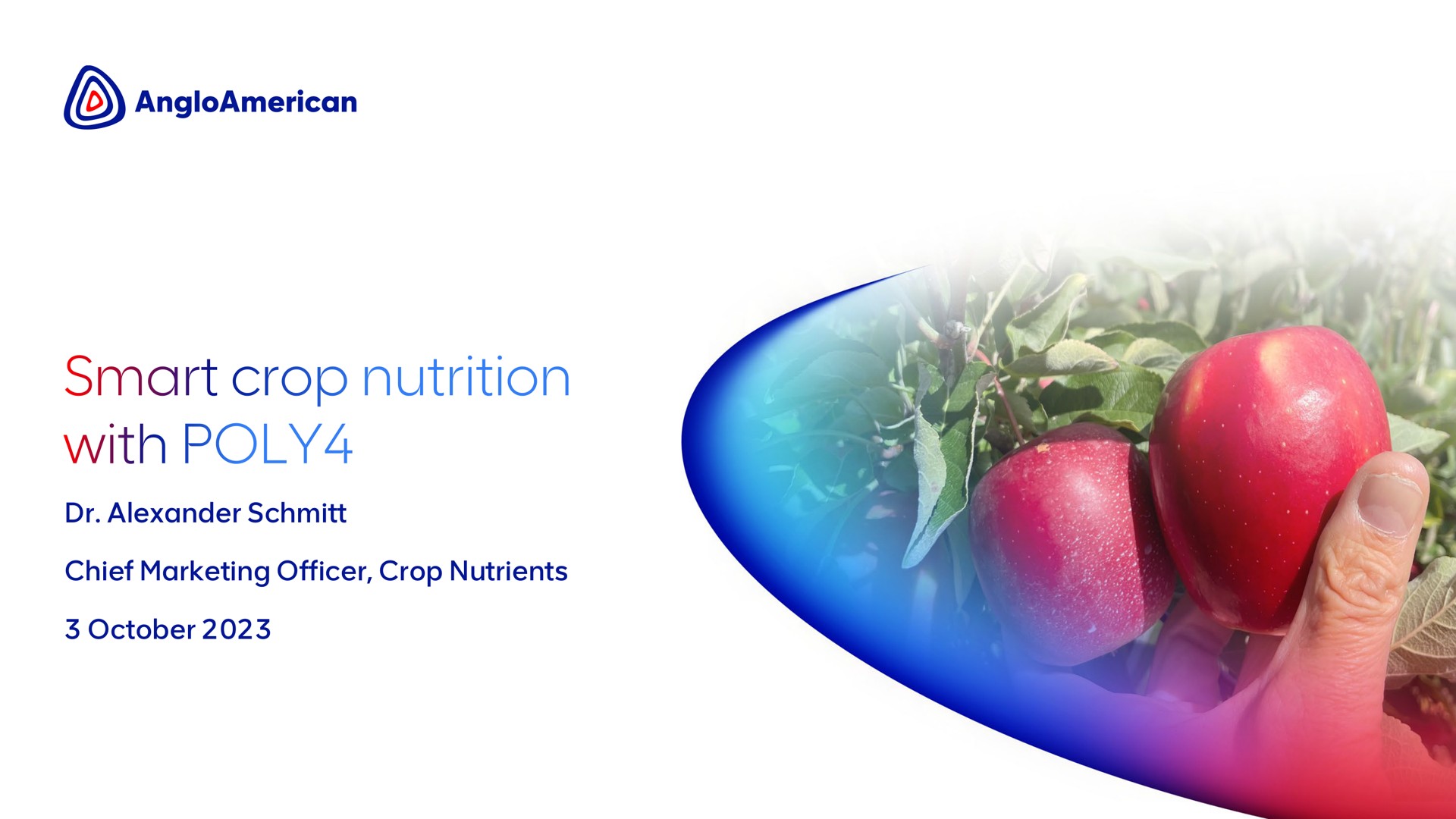 smart crop nutrition with poly | AngloAmerican