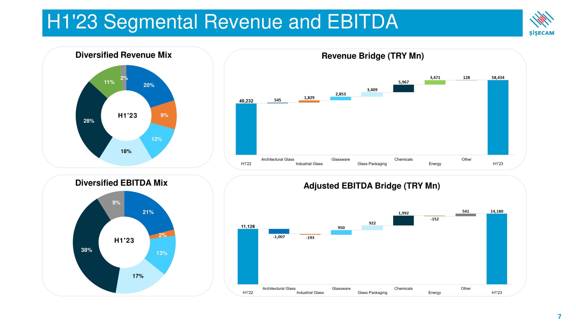 segmental revenue and diversified mix adjusted bridge try | Sisecam Resources