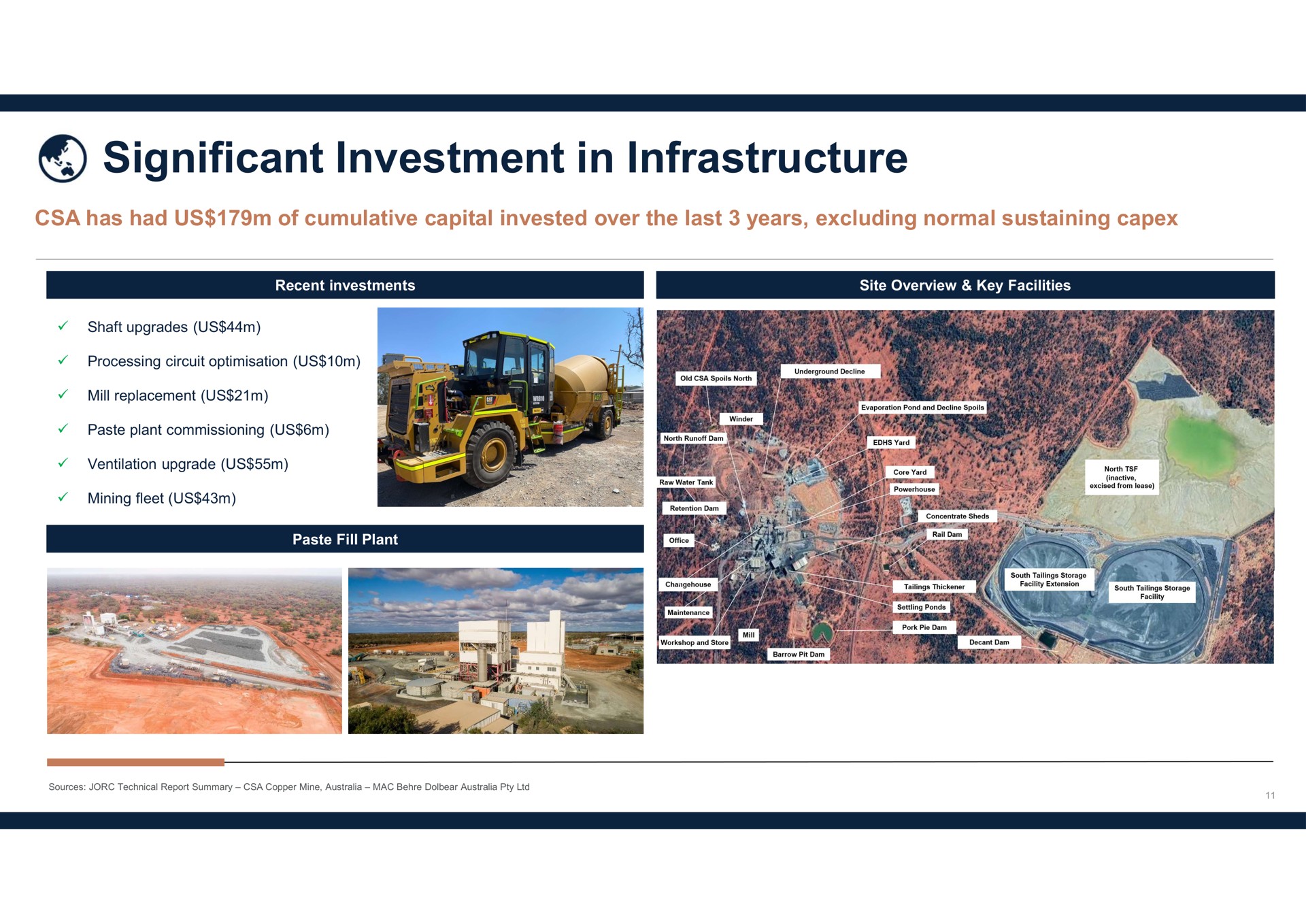 significant investment in infrastructure | Metals Acquisition Corp