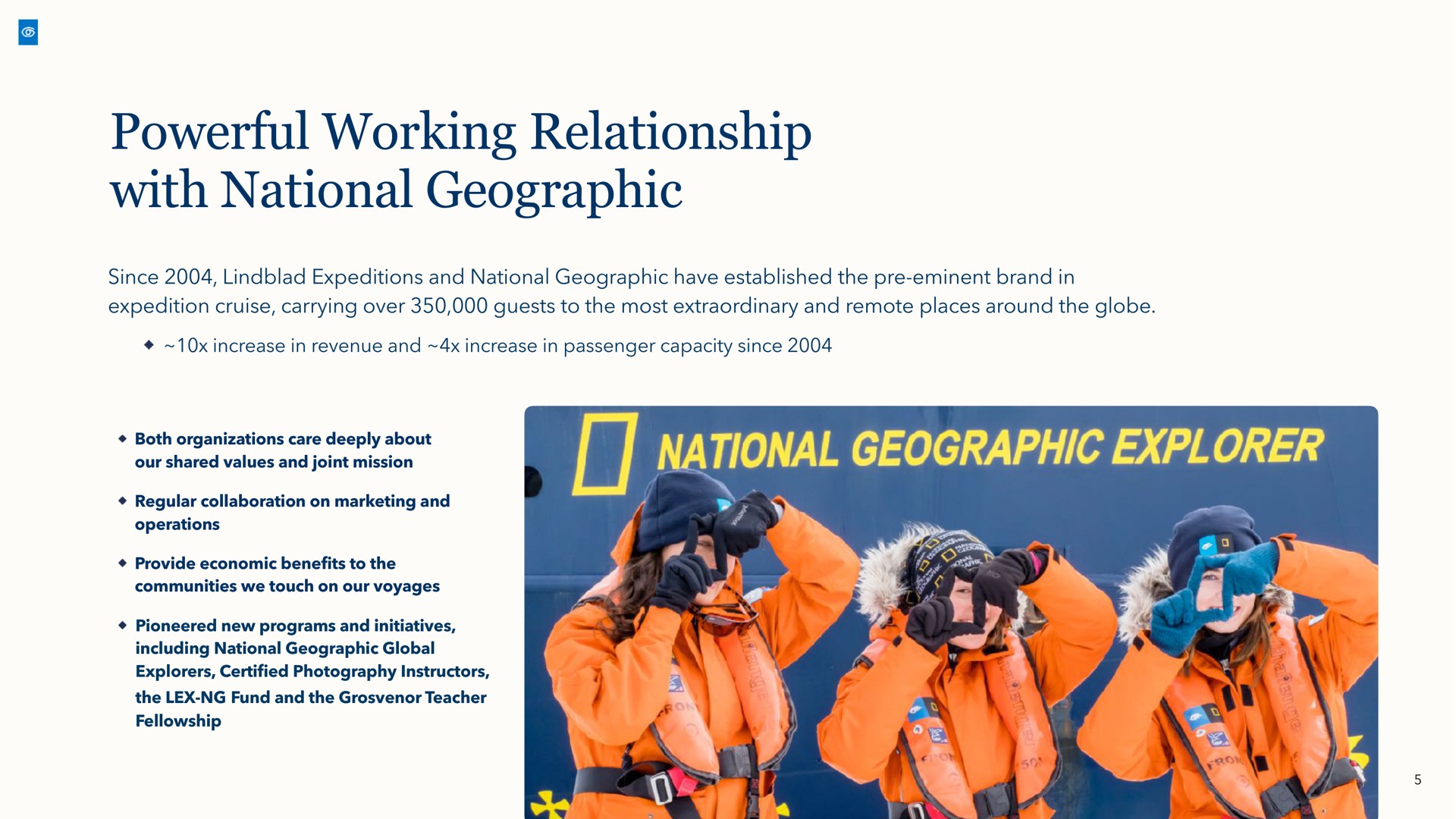 powerful working relationship with national geographic explorer | Lindblad