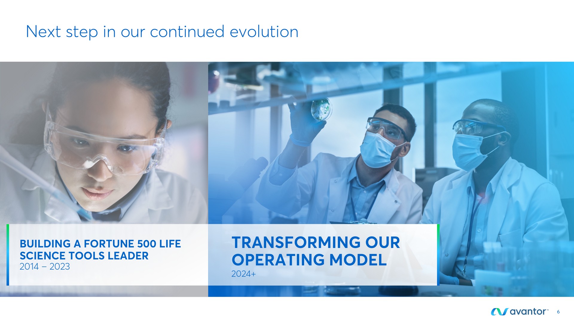 next step in our continued evolution transforming our operating model pose | Avantor