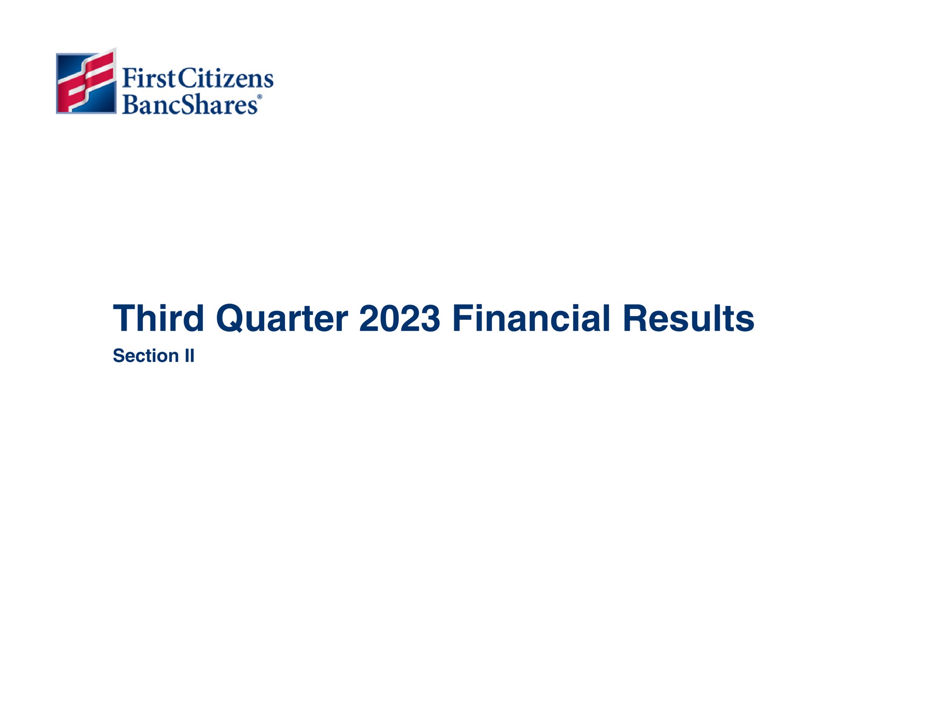 third quarter financial results section first citizens | First Citizens BancShares