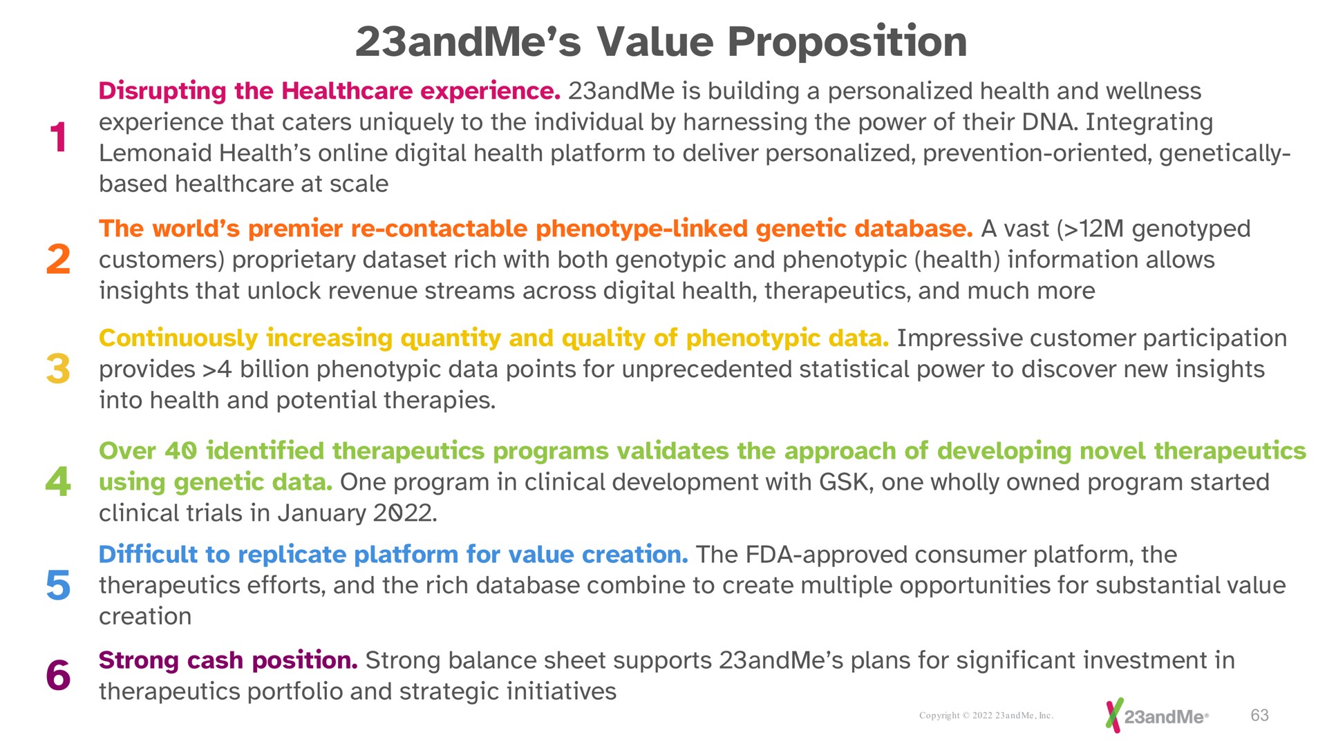 value proposition | 23andMe