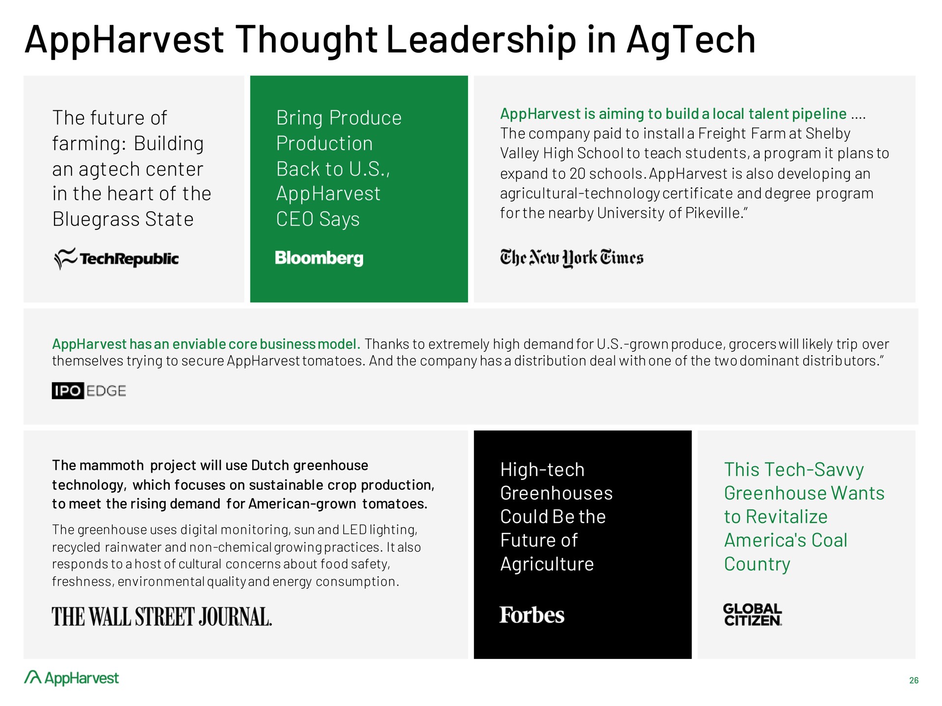 thought leadership in the wall street journal citizen des | AppHarvest