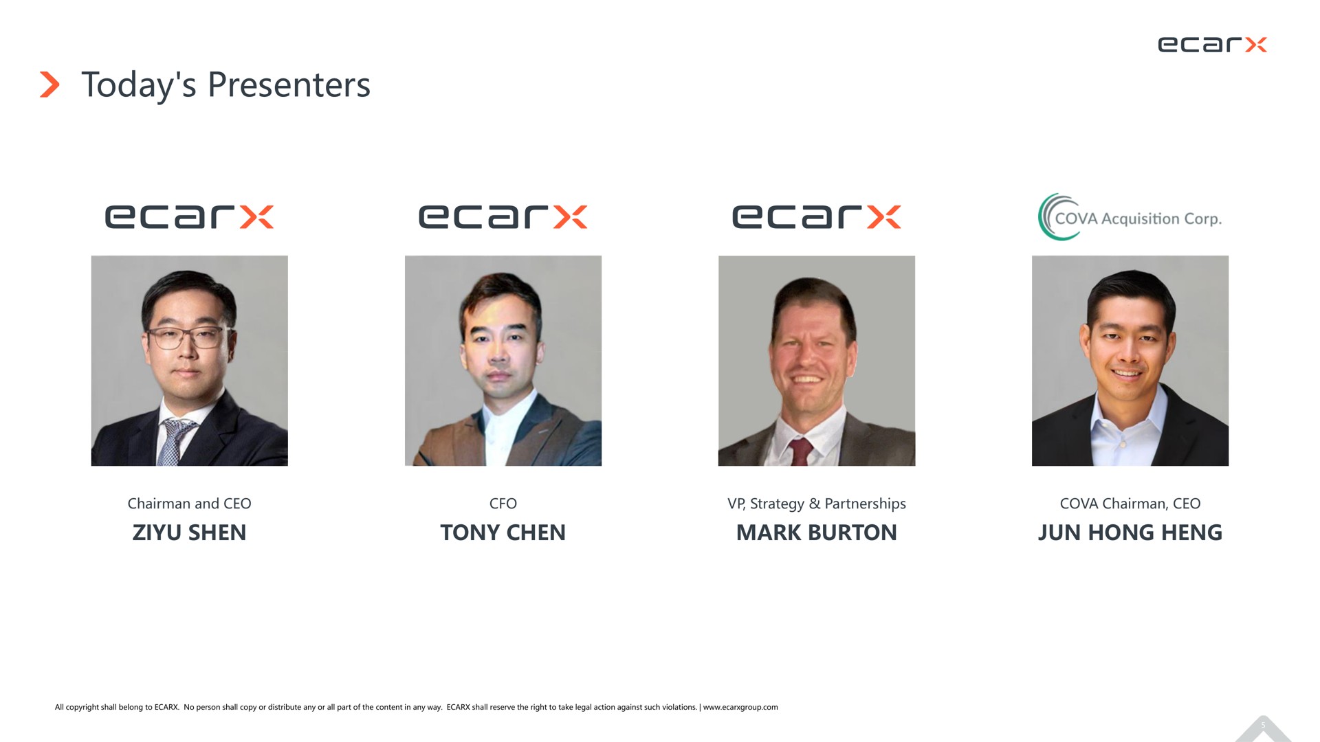 today presenters acquisition corp | Ecarx