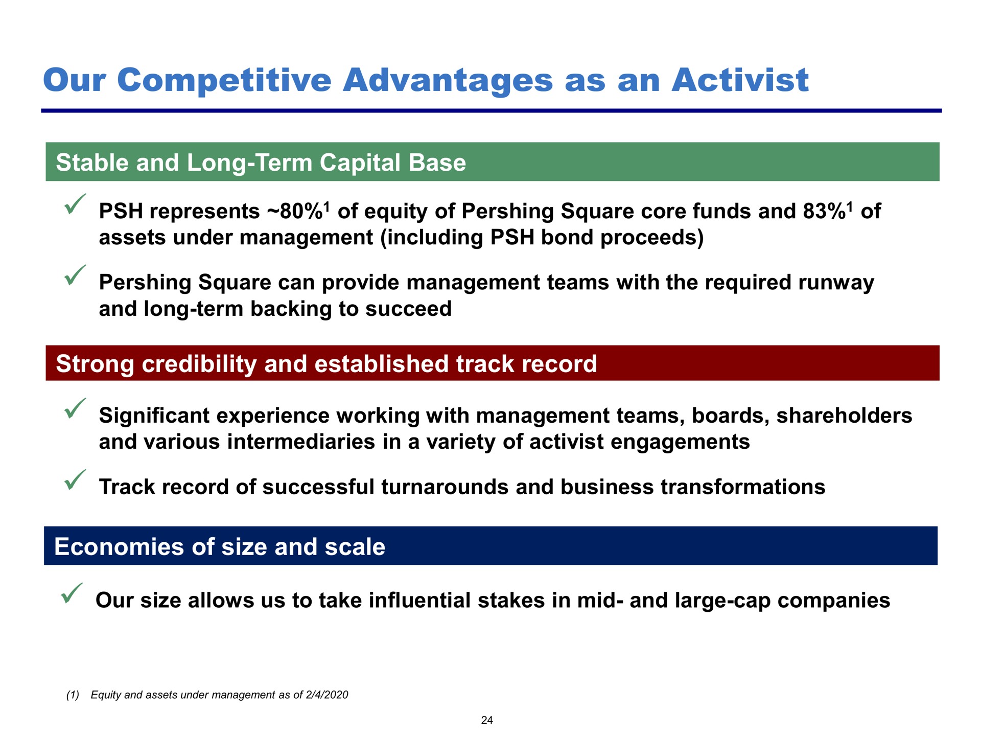 our competitive advantages as an activist | Pershing Square