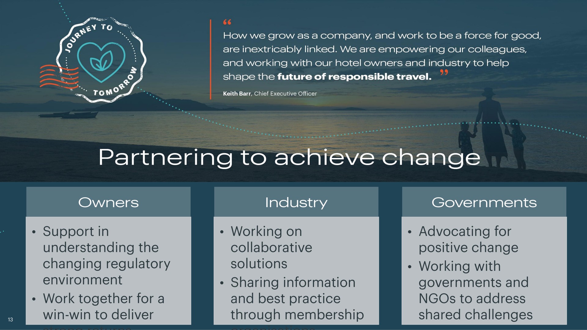 partnering to achieve change environment sharing information | IHG Hotels