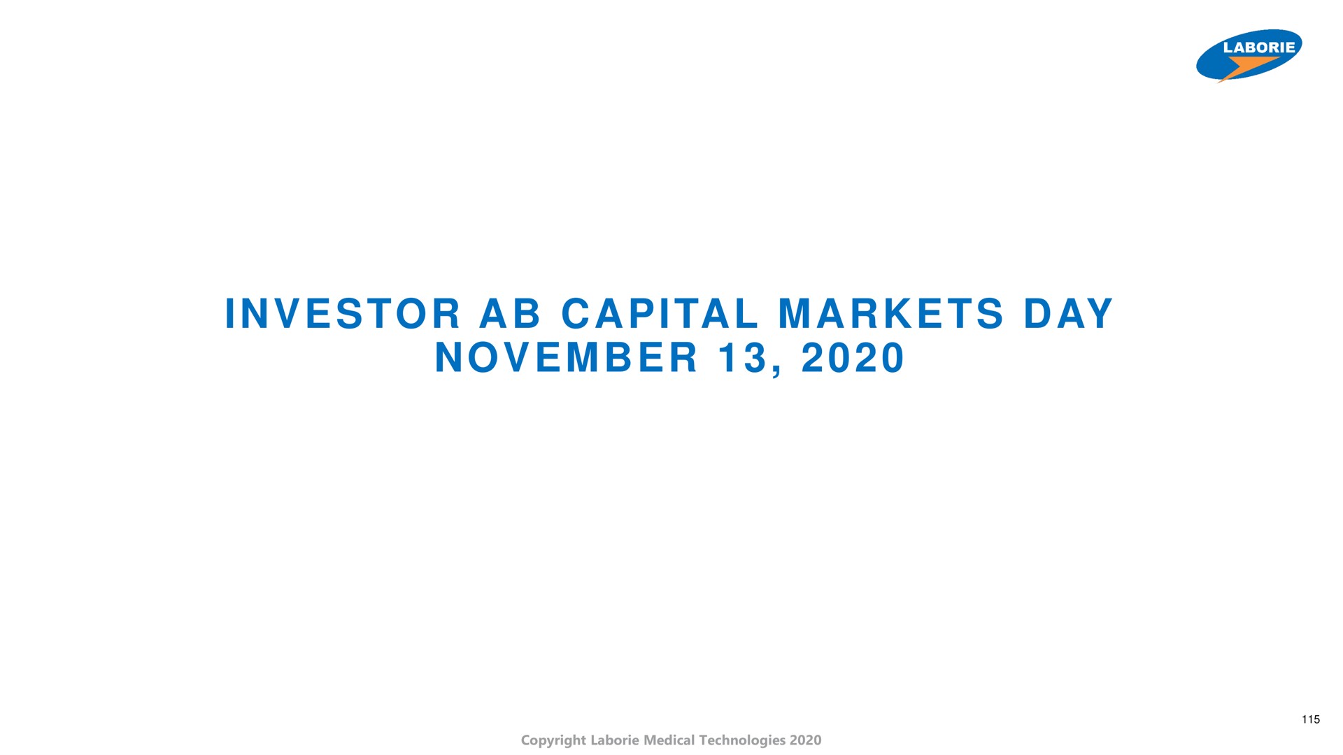 i to a a i a investor capital markets day | Investor AB