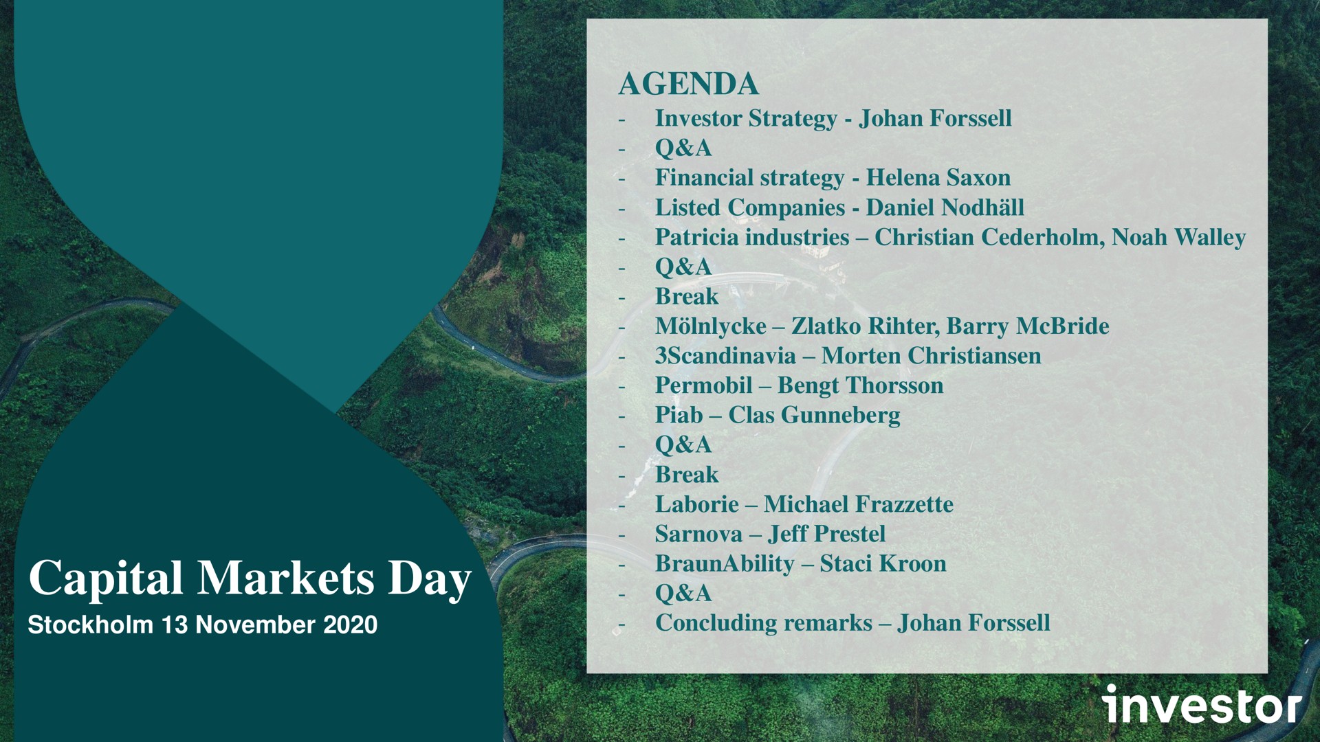 capital markets day a blair coy | Investor AB