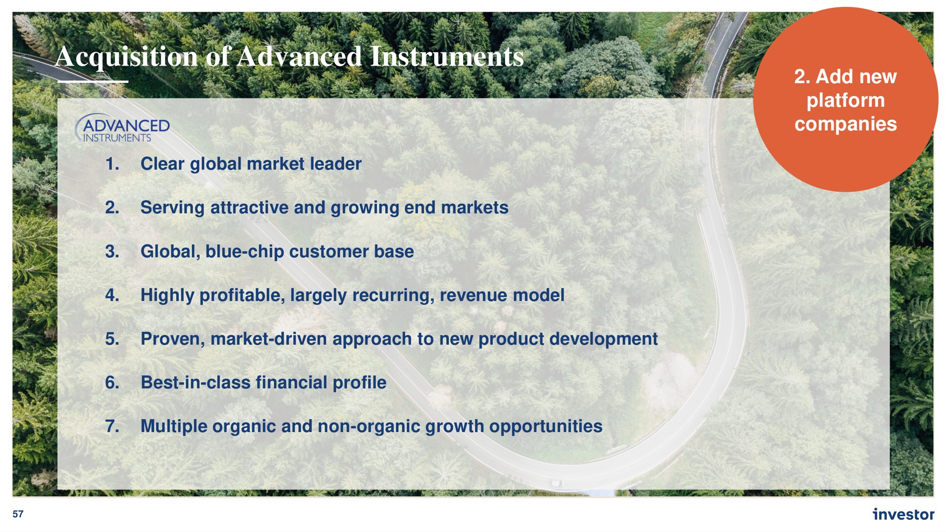 acquisition of advanced instruments companies | Investor AB