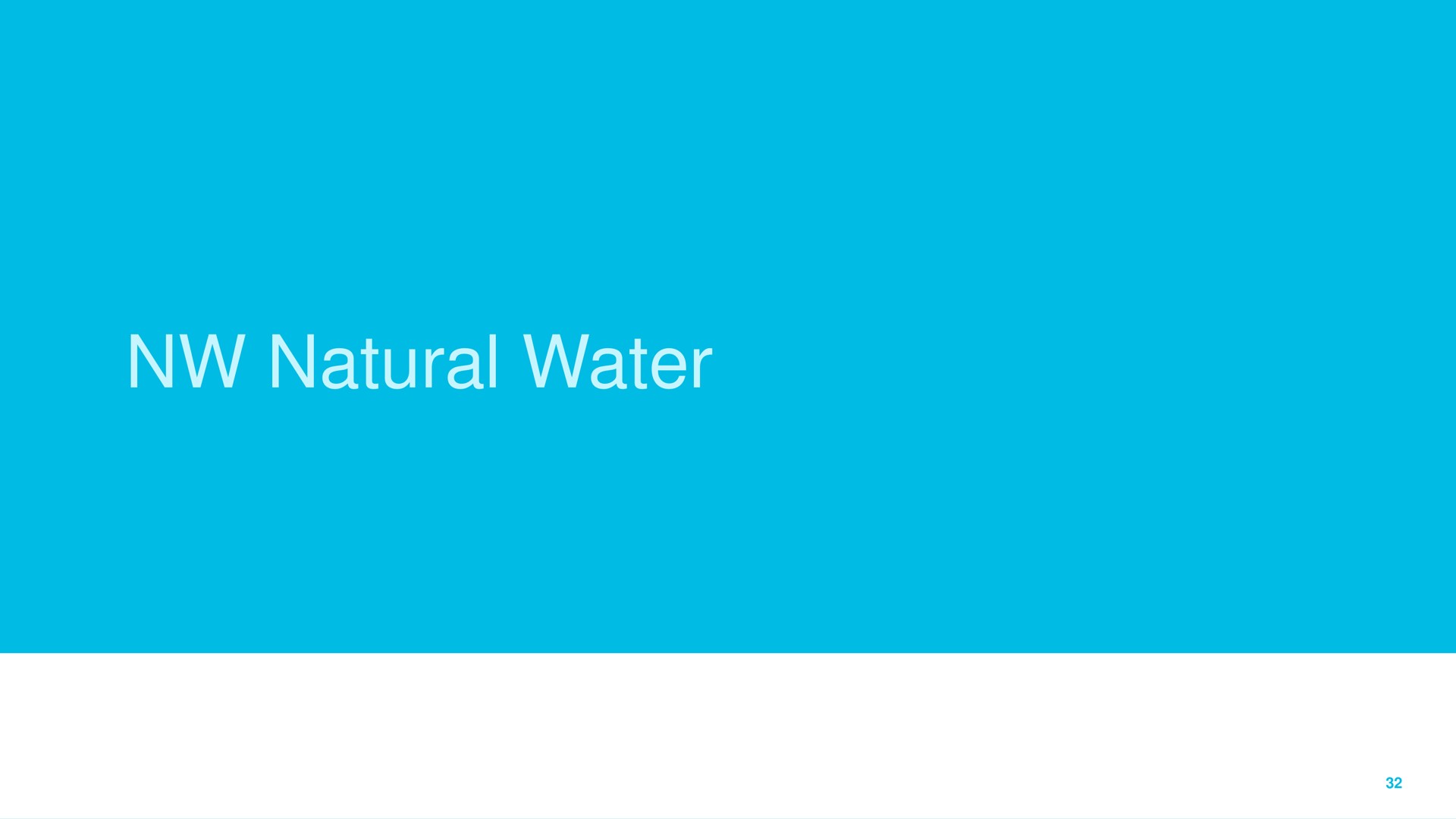 natural water | NW Natural Holdings