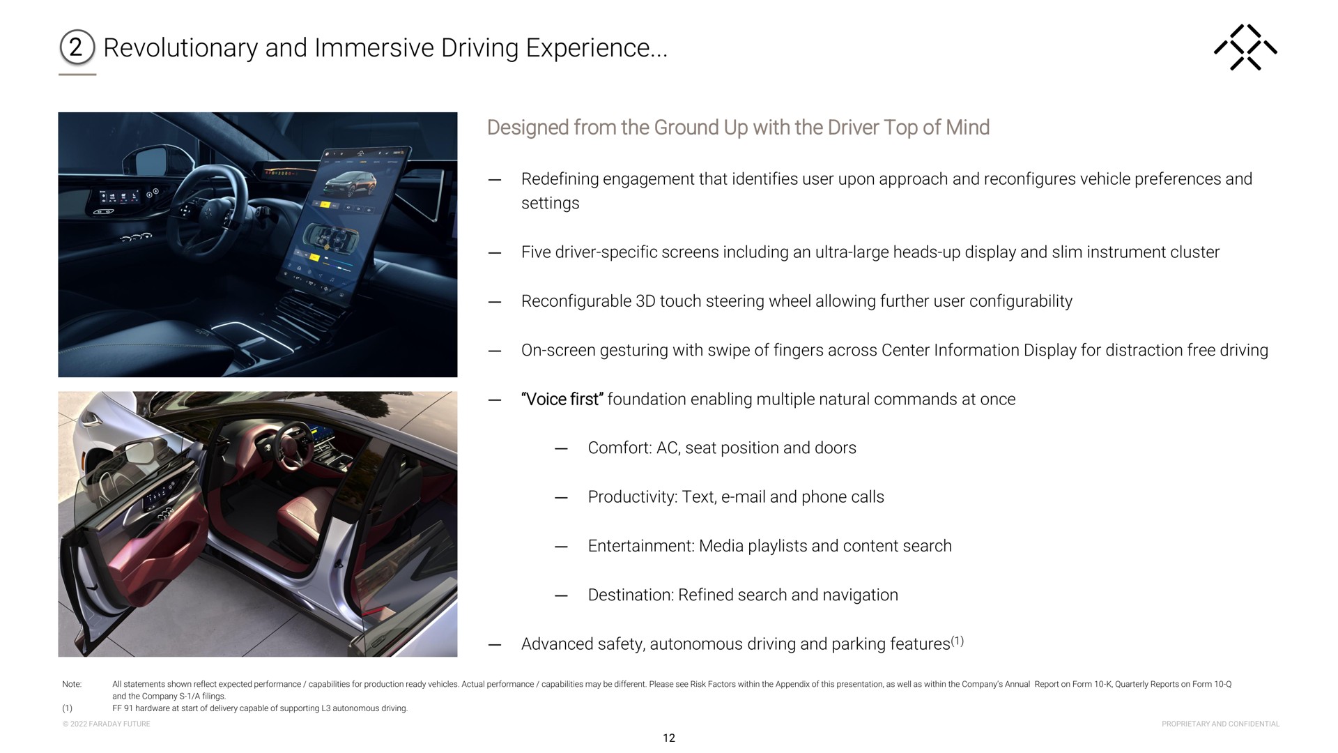revolutionary and immersive driving experience designed from the ground up with the driver top of mind | Faraday Future