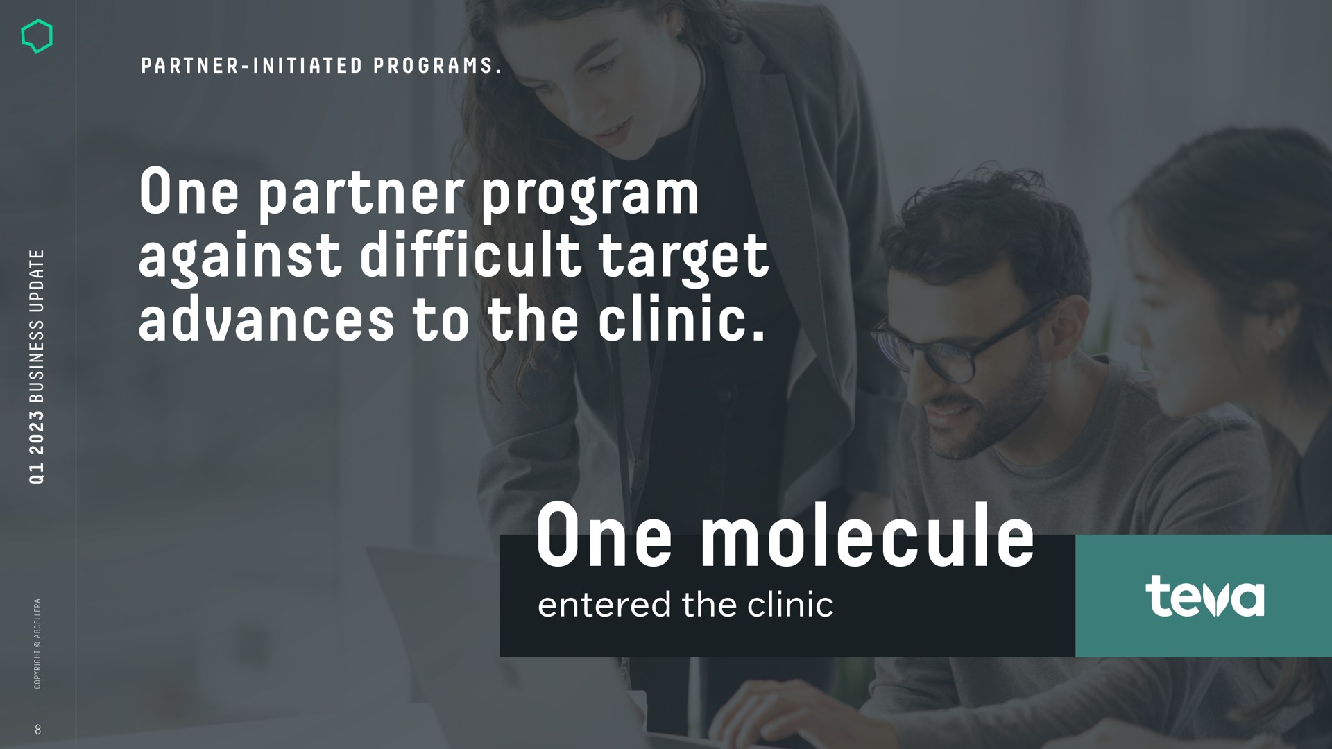 one partner program against difficult target advances to the clinic one molecule entered the clinic | AbCellera